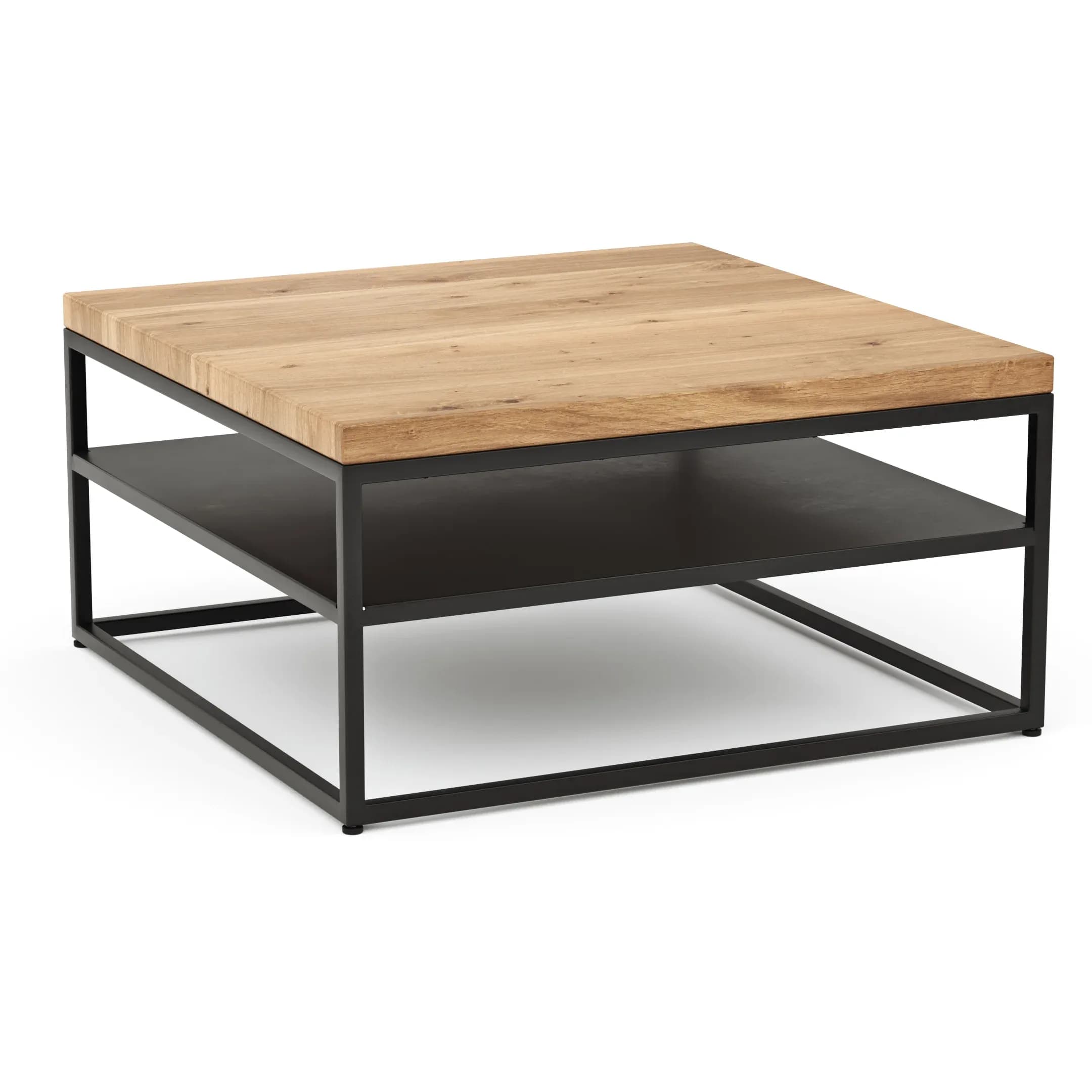 Couchtisch Farmingdale - LBH ca. 80x80x40 cm, Eiche massiv, natur geölt