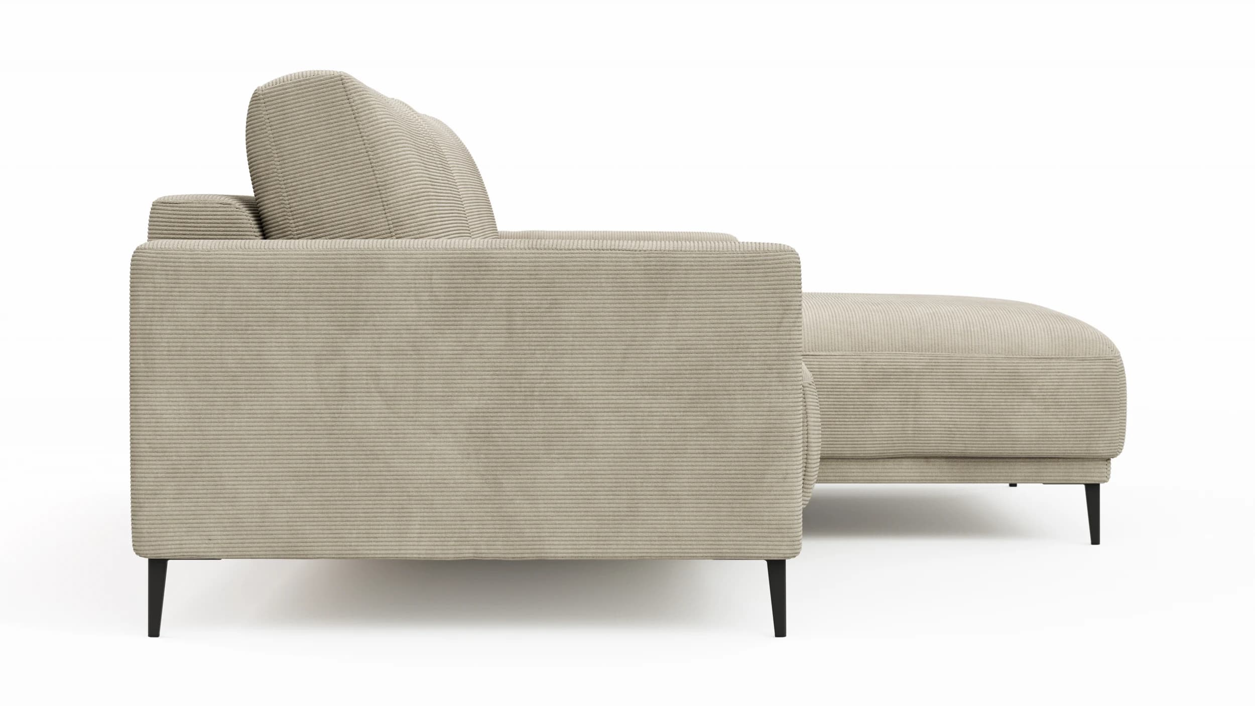 Ecksofa Solero 2.0 - 1,5-Sitzer mit Longchair rechts, Stoff, Sand