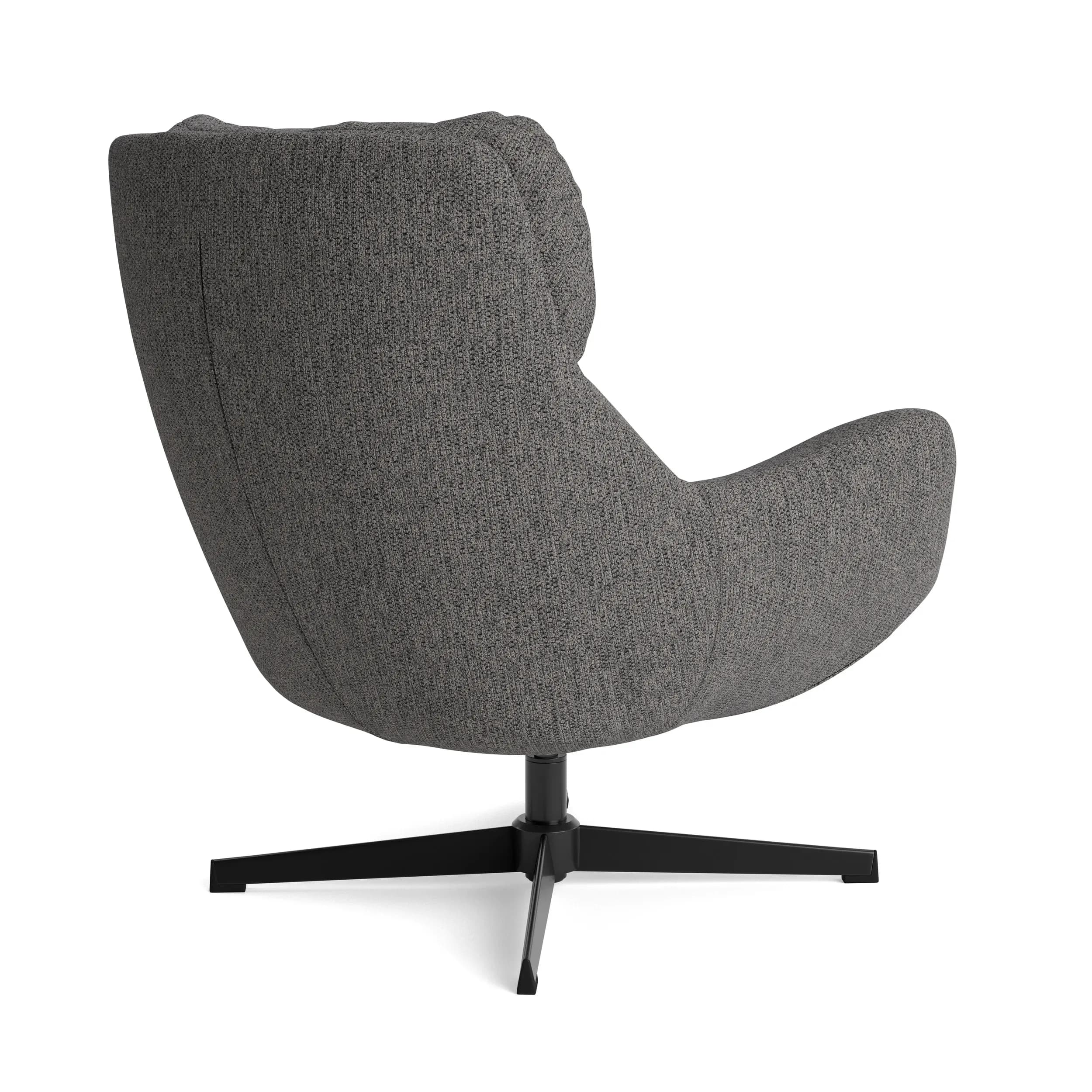 Sessel Erya - drehbar, Stoff, Anthrazit