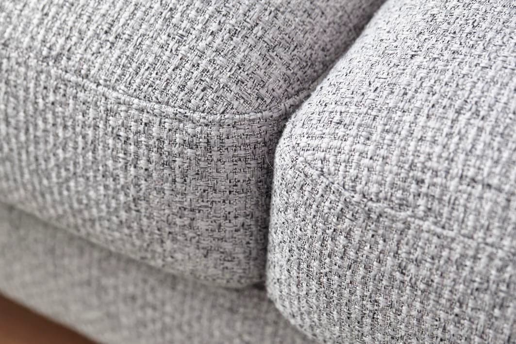 Ecksofa Oviedo - 2,5-Sitzer mit Ecke rechts, Stoff, Grau
