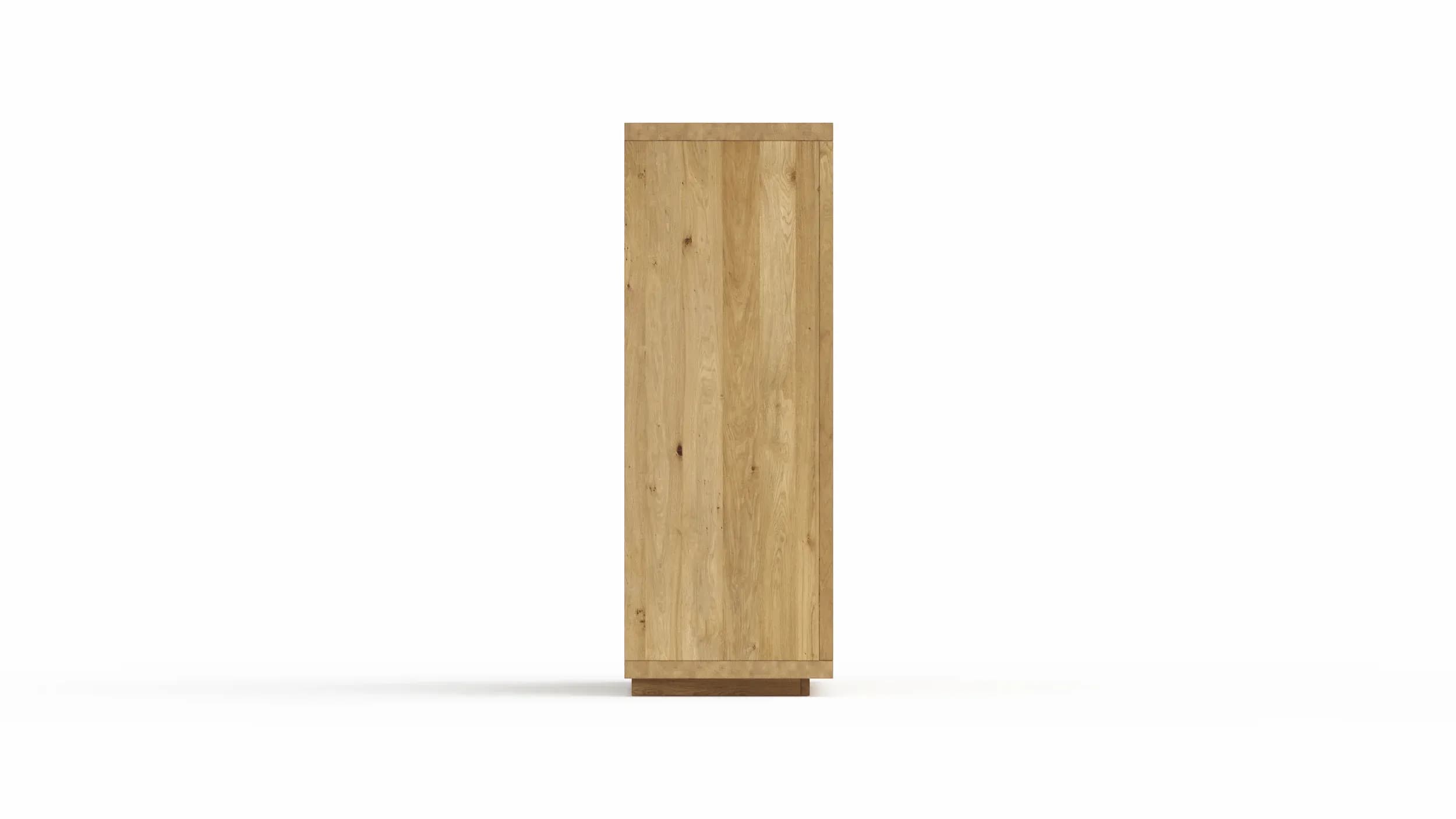 Highboard Bakersfield - sichtbare Rückwand geschroppt, Asteiche massiv, geölt