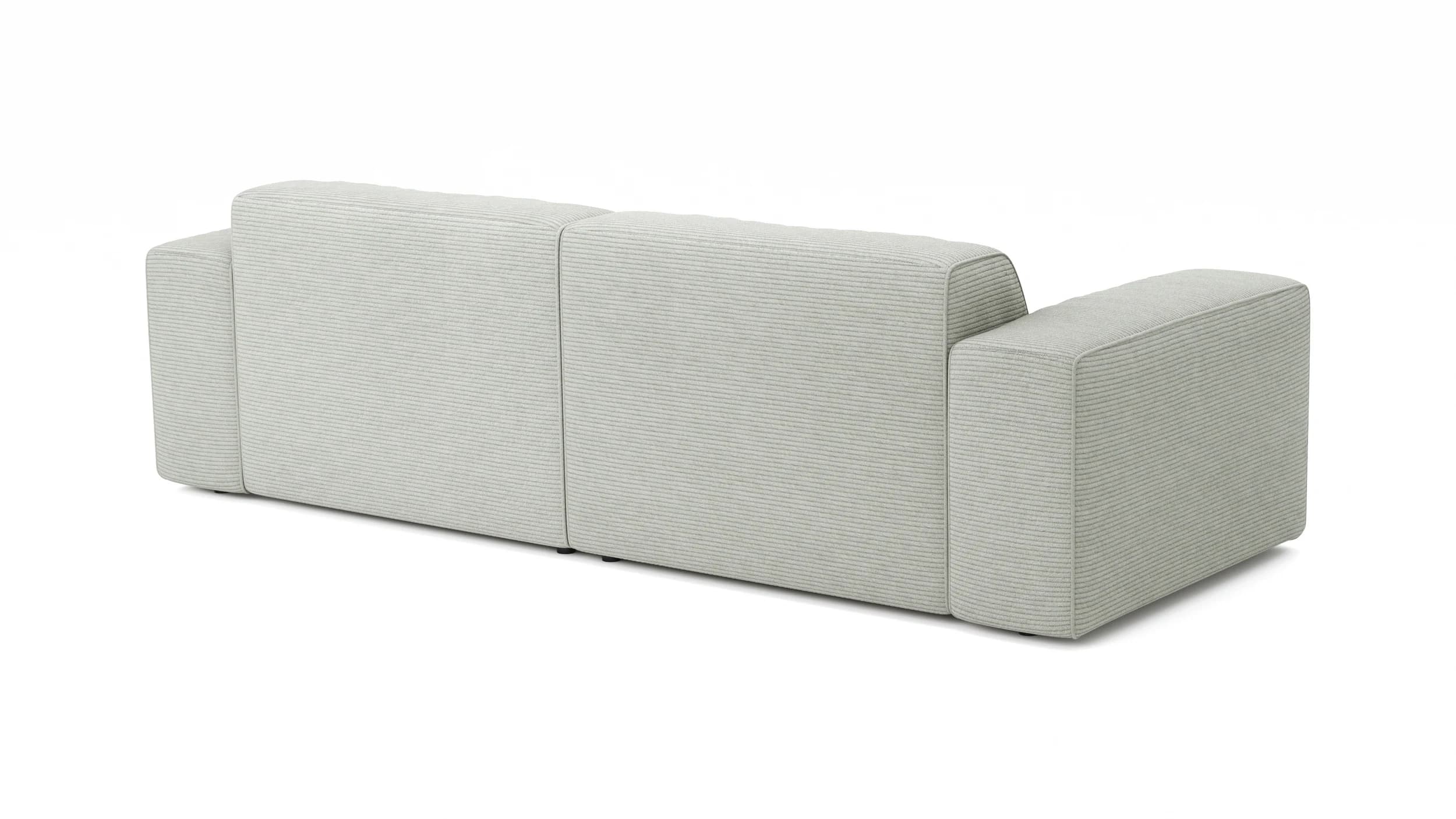 Sofa Elementos - 3-Sitzer XL, Stoff, Hellgrau
