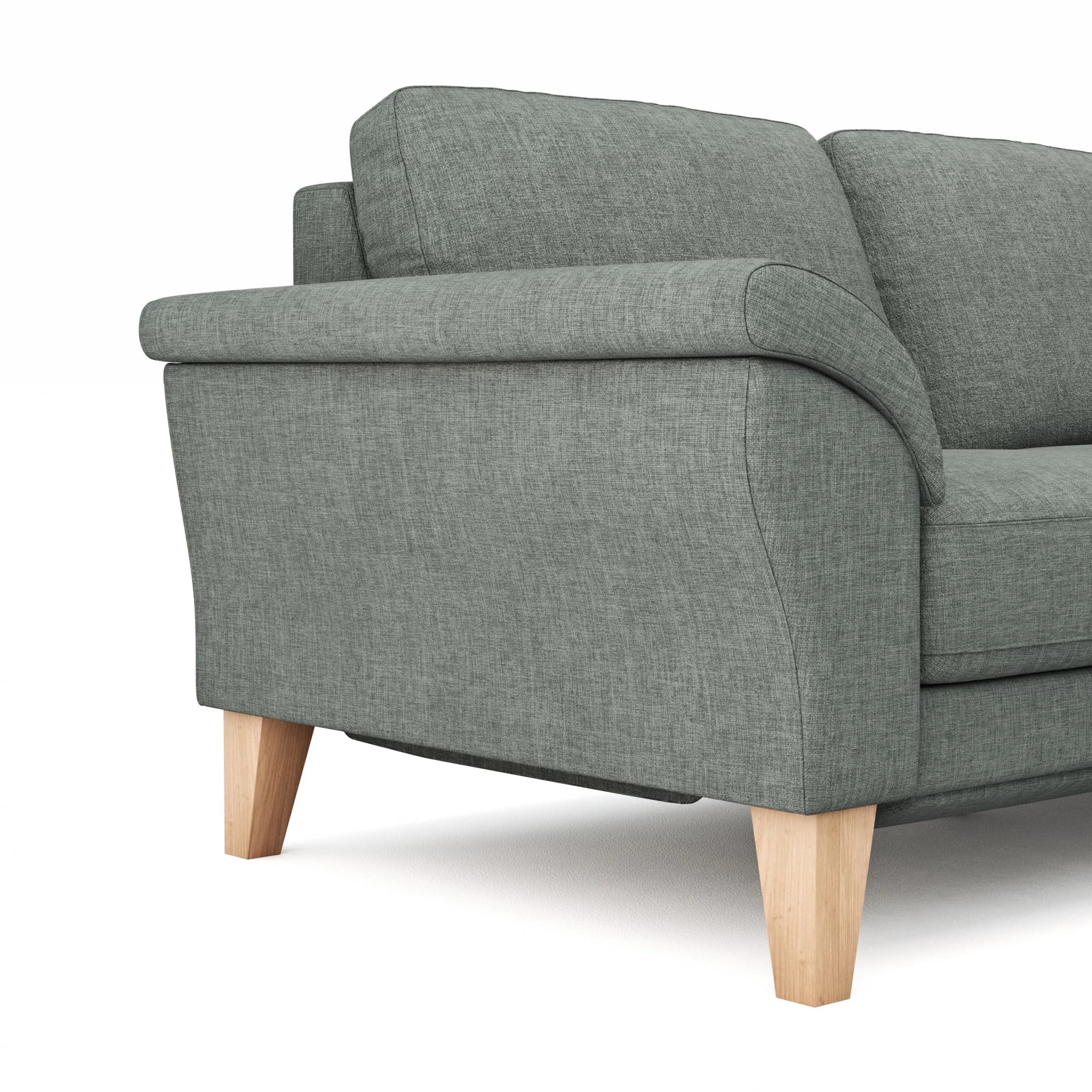 Ecksofa Rockport A - 2,5-Sitzer mit Ecke rechts inkl. Relaxfunktion (motorisch), Stoff, Grau