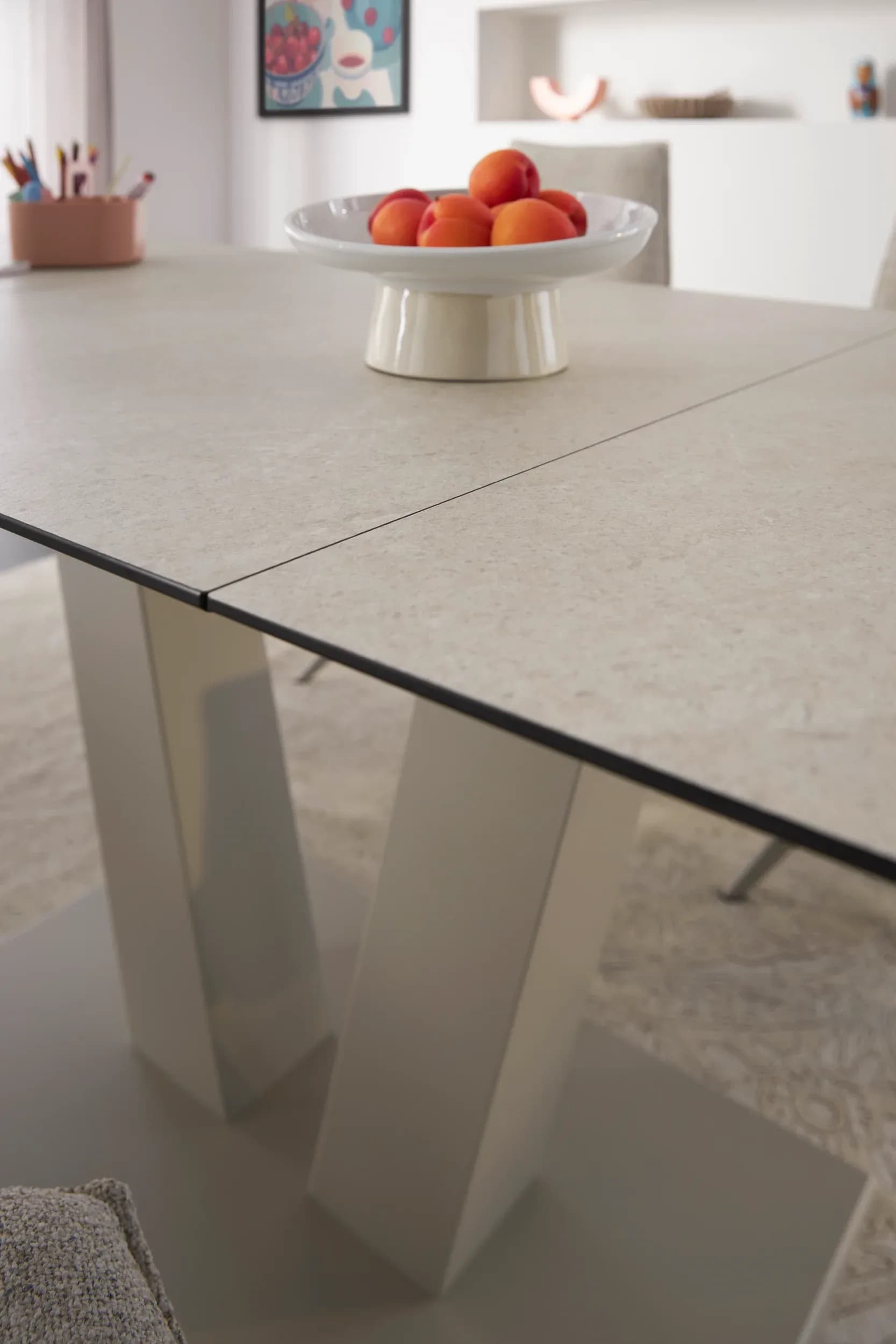 Esstisch Dinner - ausziehbar, LB ca. 160x 90 cm, HPL, Sand