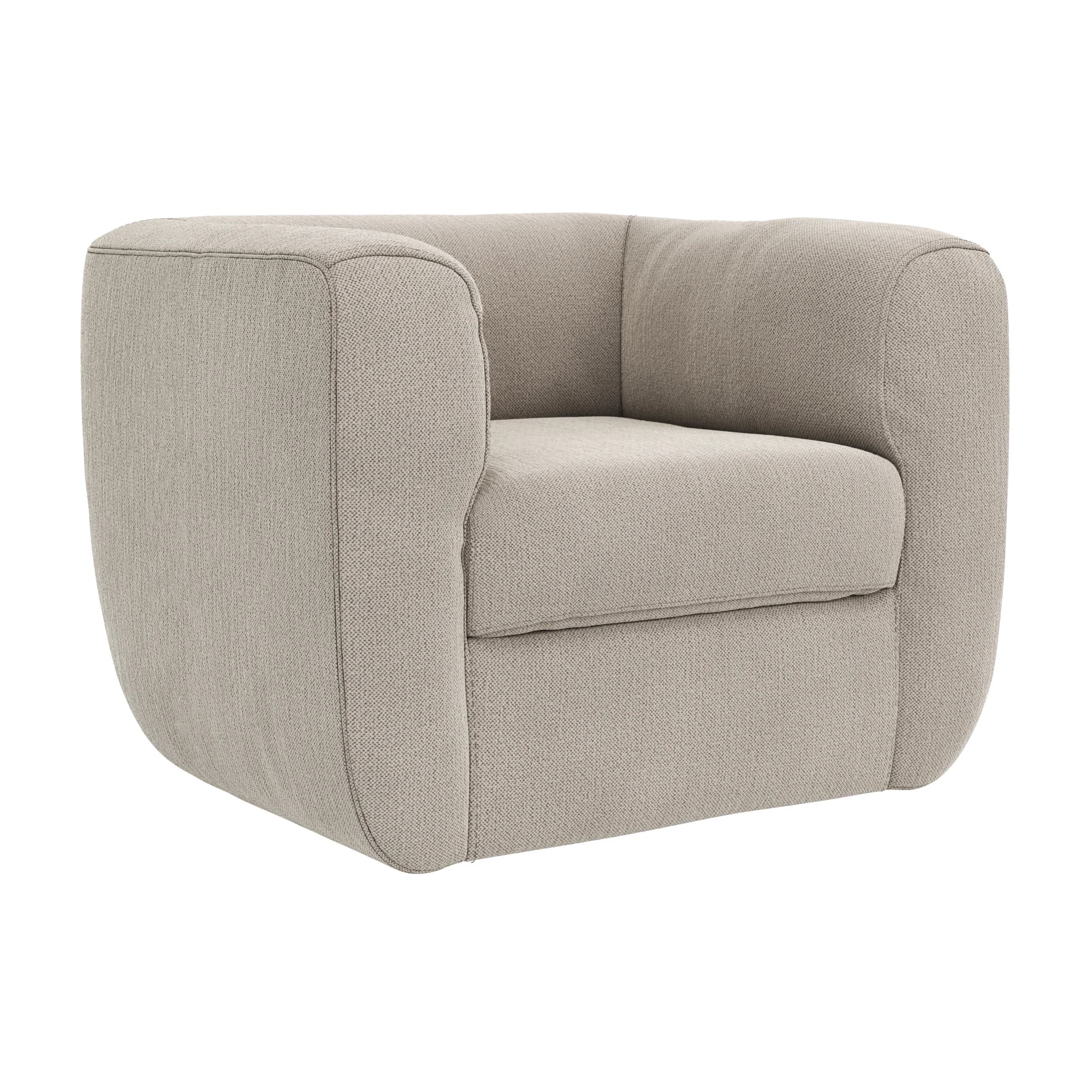 Sessel Stormy - drehbar, Stoff, Creme