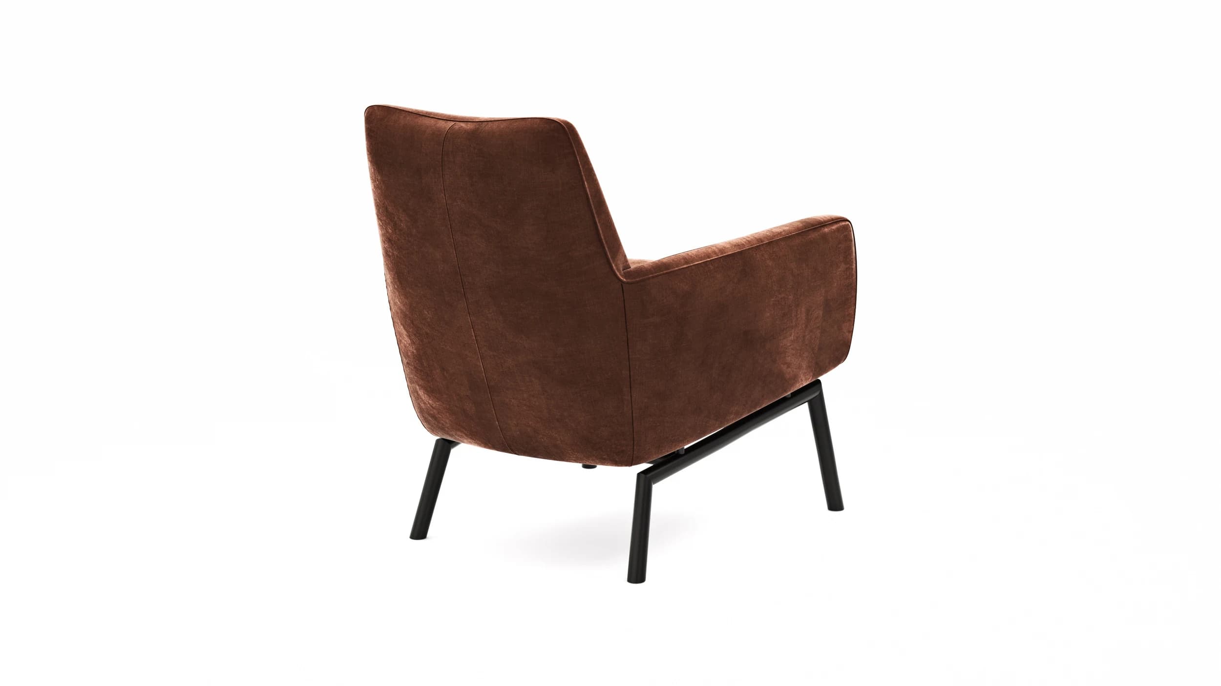 Sessel Matina - Größe L, Velour, Kupfer