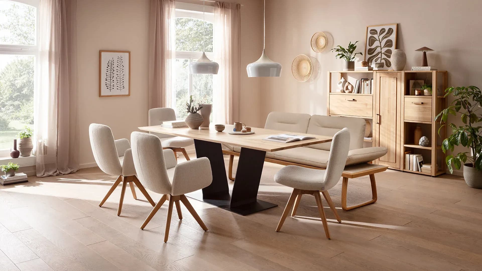 Highboard Elara - Eiche massiv, legno geölt