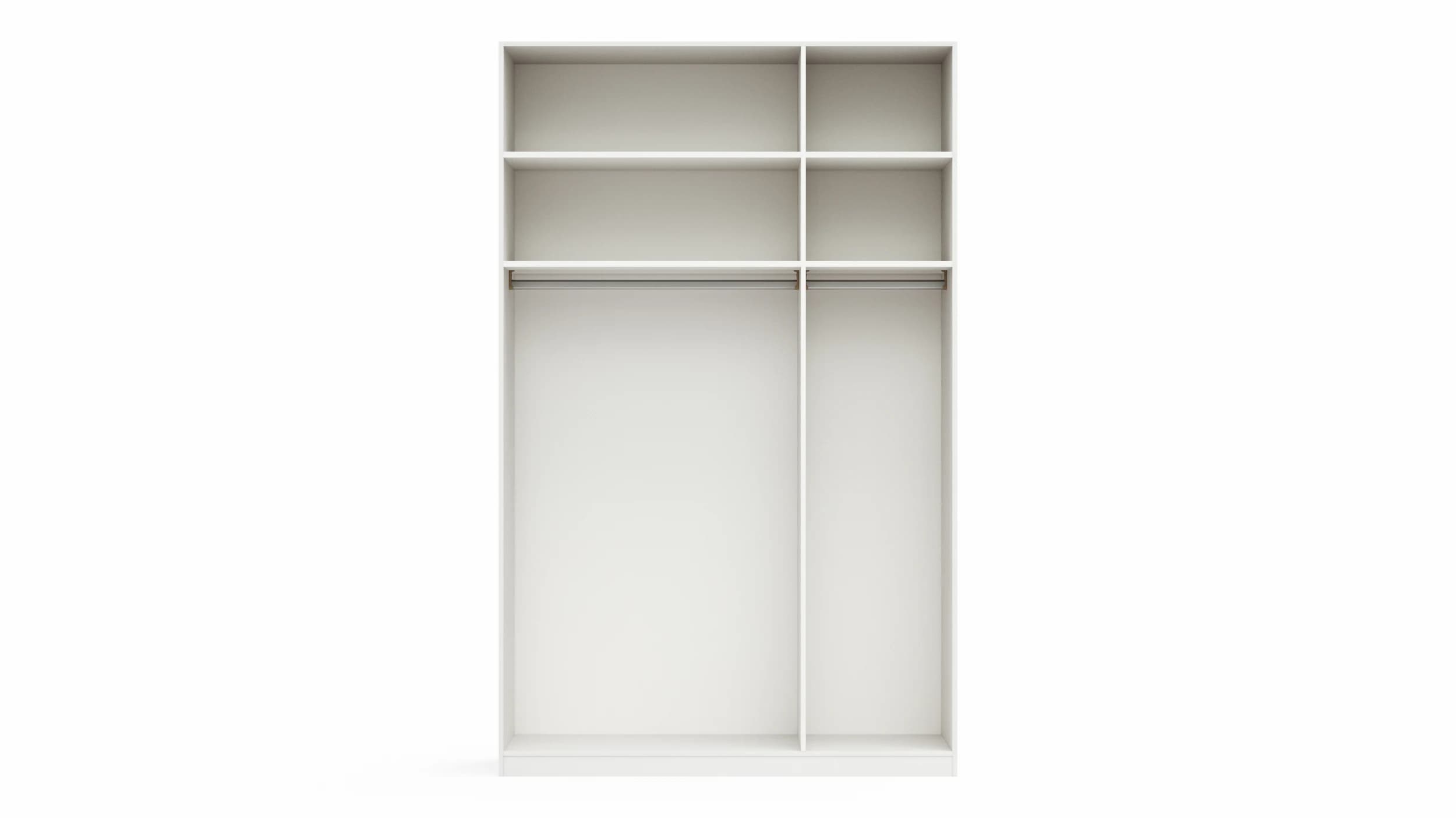 Drehtürenschrank Viana - B. ca. 151 cm, Lack, Weiß