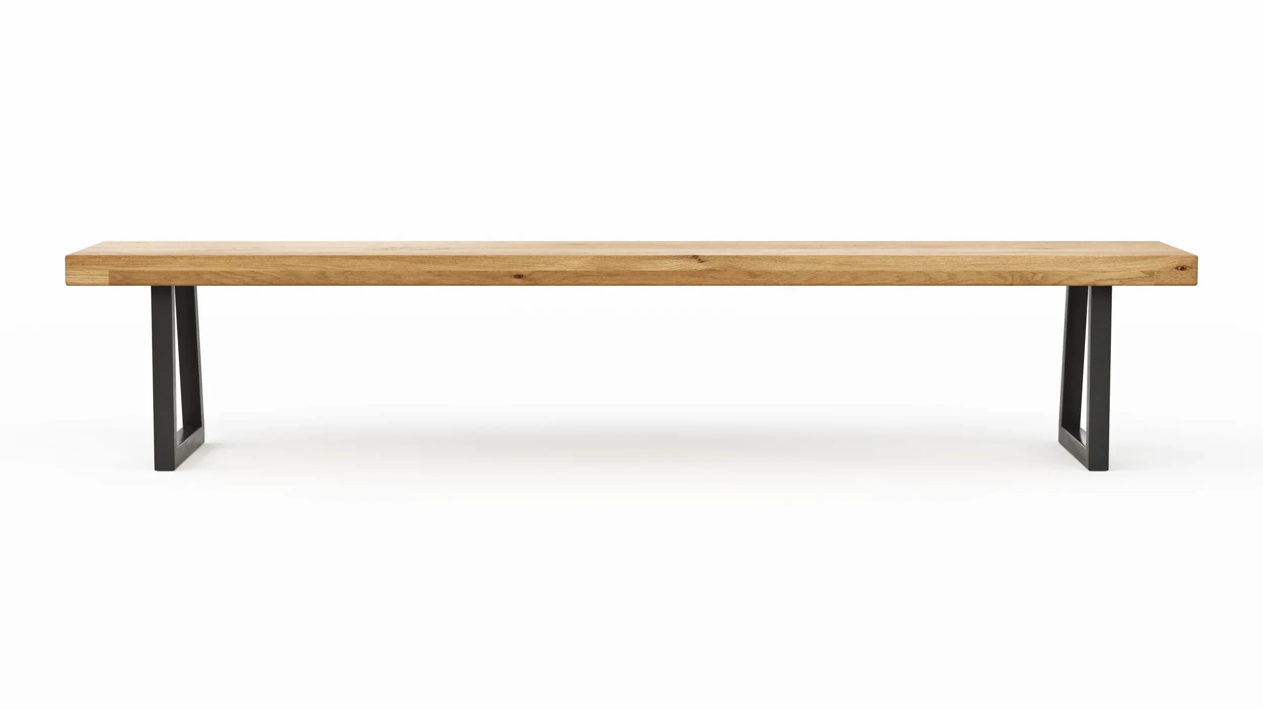 Holzbank Clifton - Breite ca. 220cm, Wildeiche massiv, natur