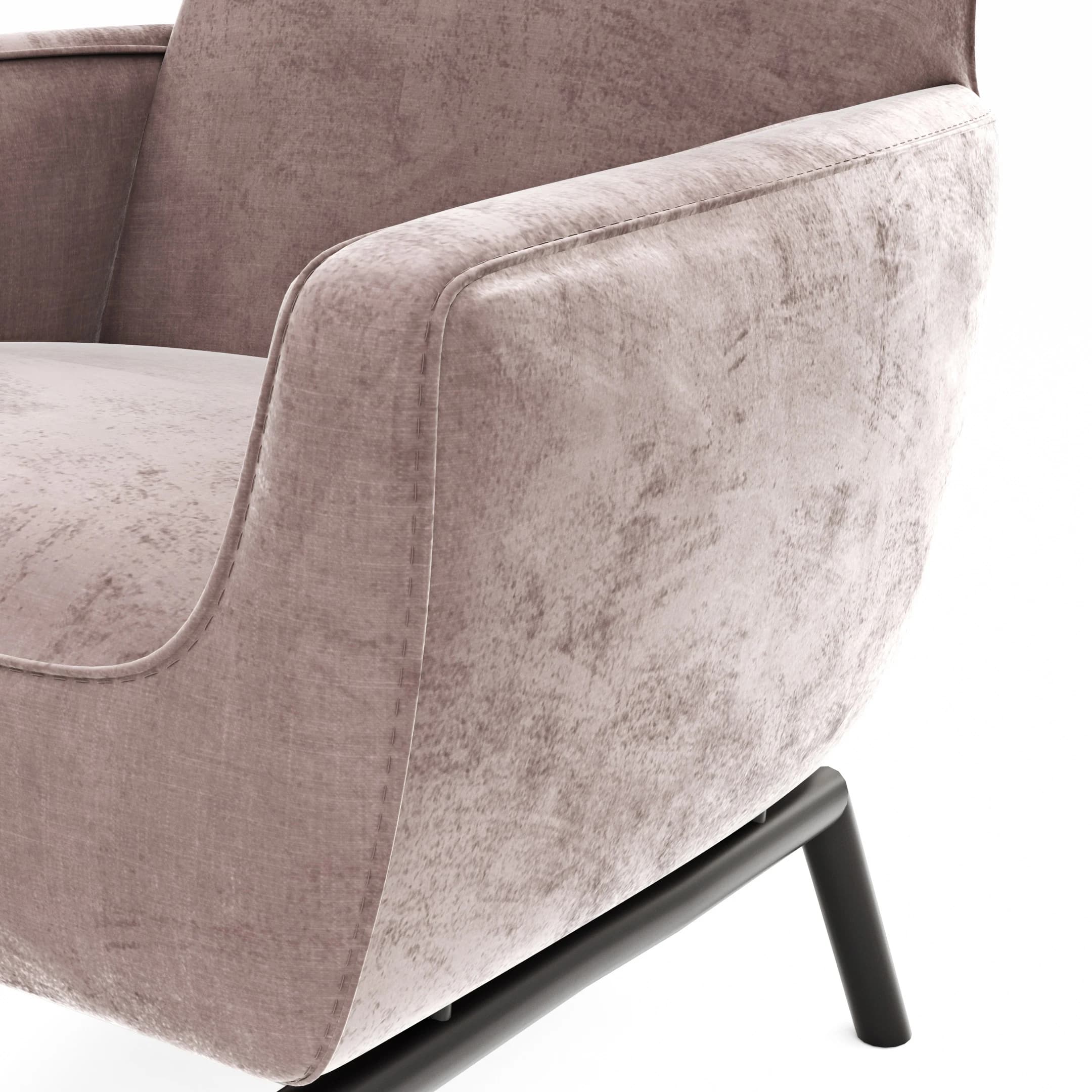 Sessel Matina - Größe L, Velour, Mauve