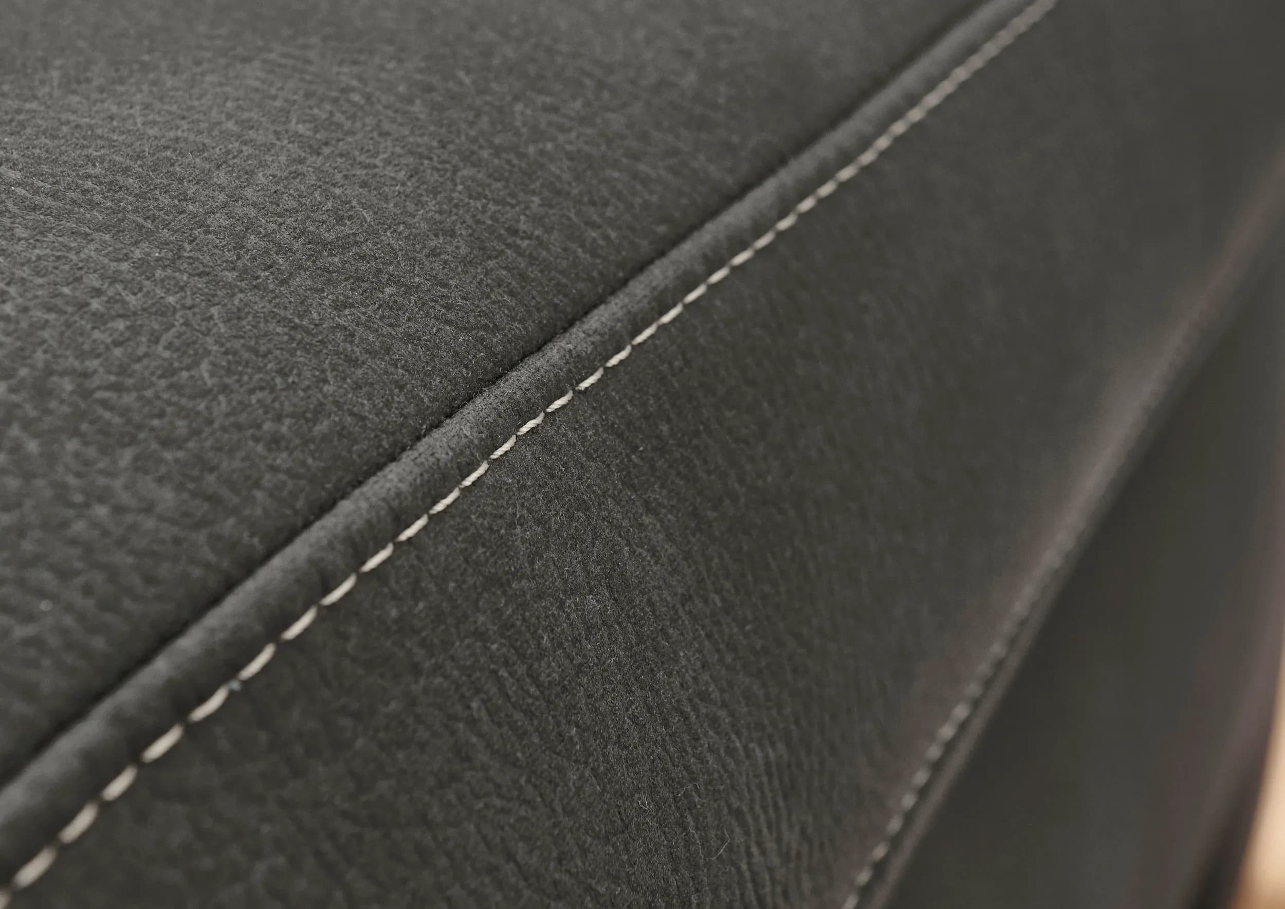 Trapezsofa - 2-Sitzer, Kopfteil verstellbar Stoff, Anthrazit