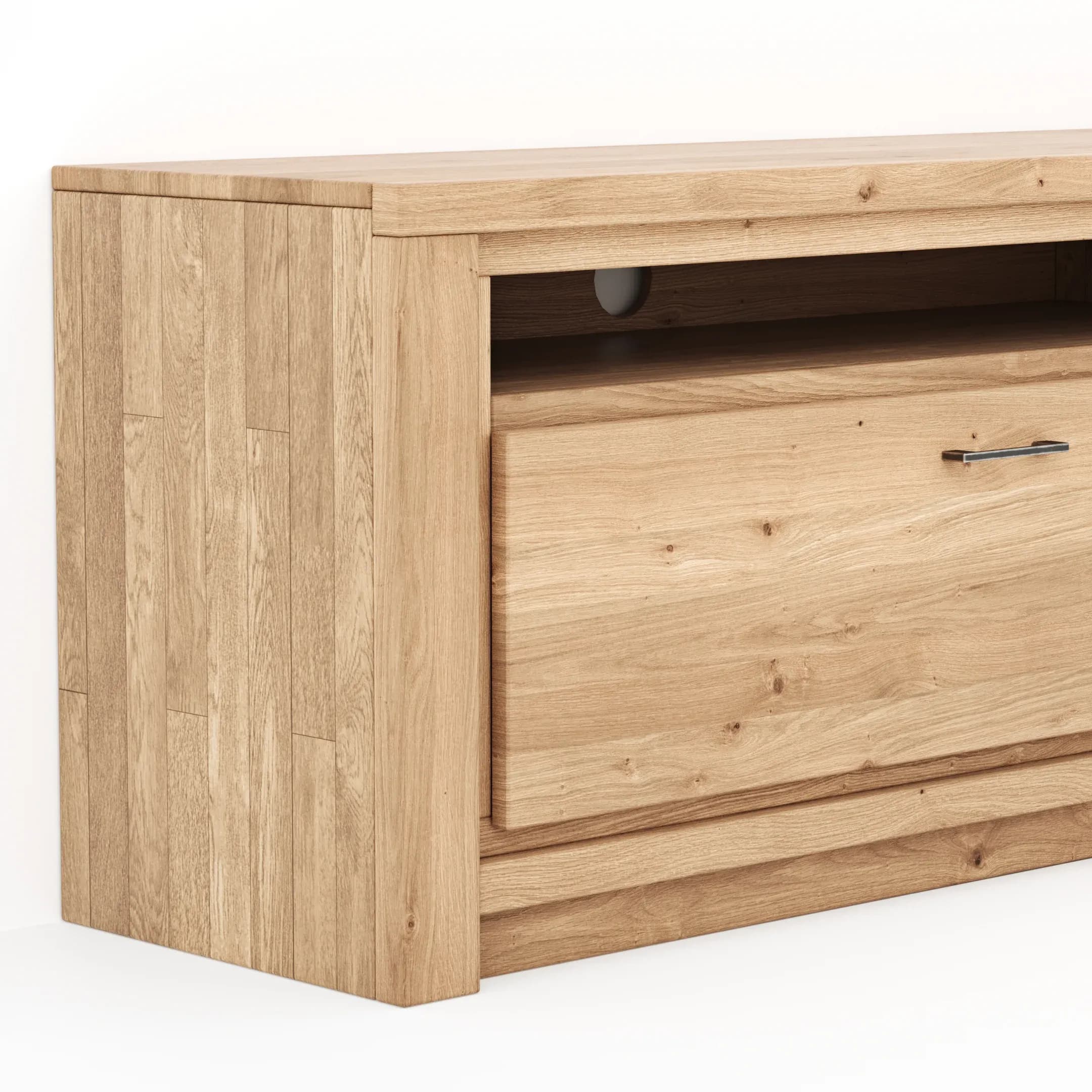 Lowboard Farmingdale - Eiche massiv, legno