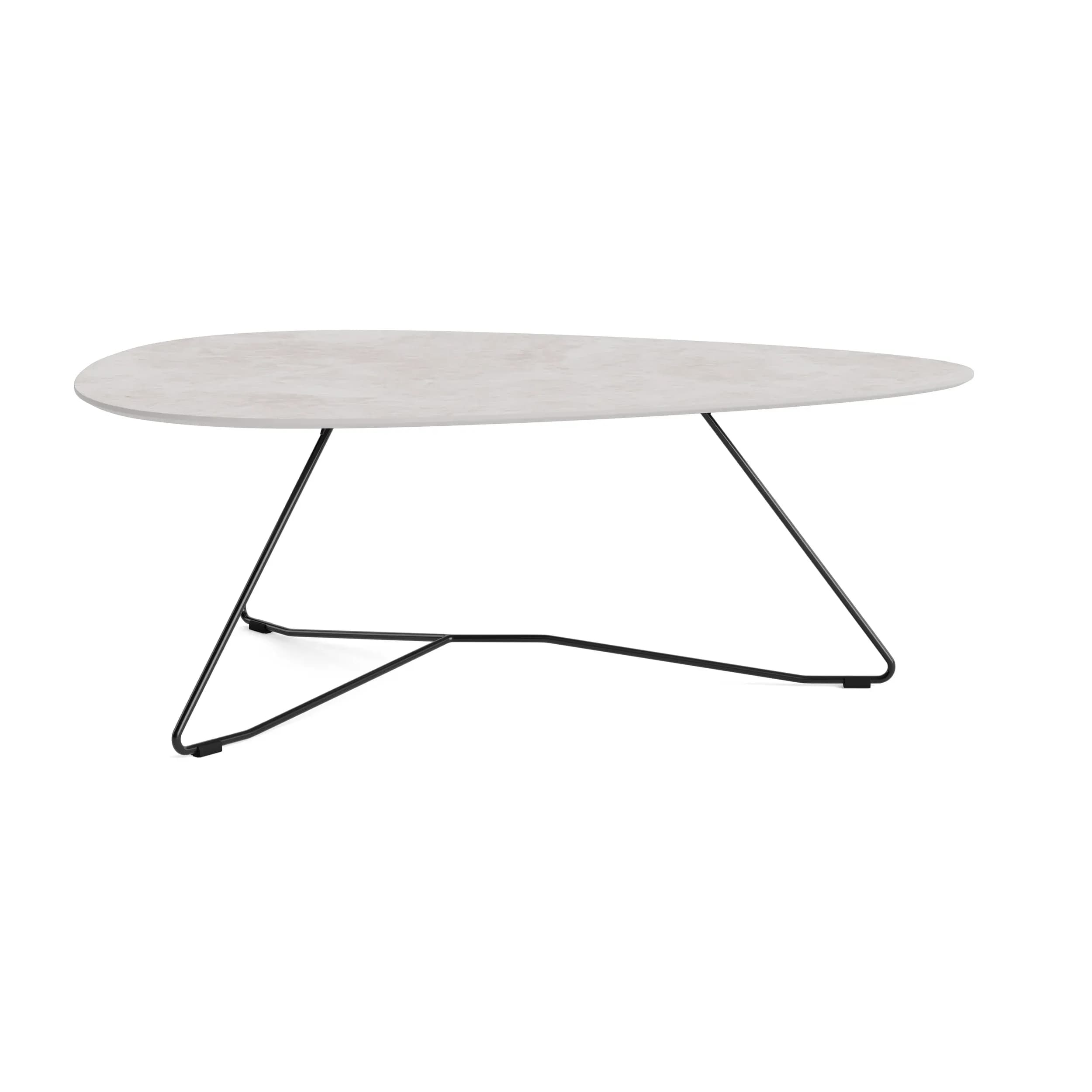 Couchtisch Oliva - LBH ca. 100x70x37 cm, HPL, Creme Natur