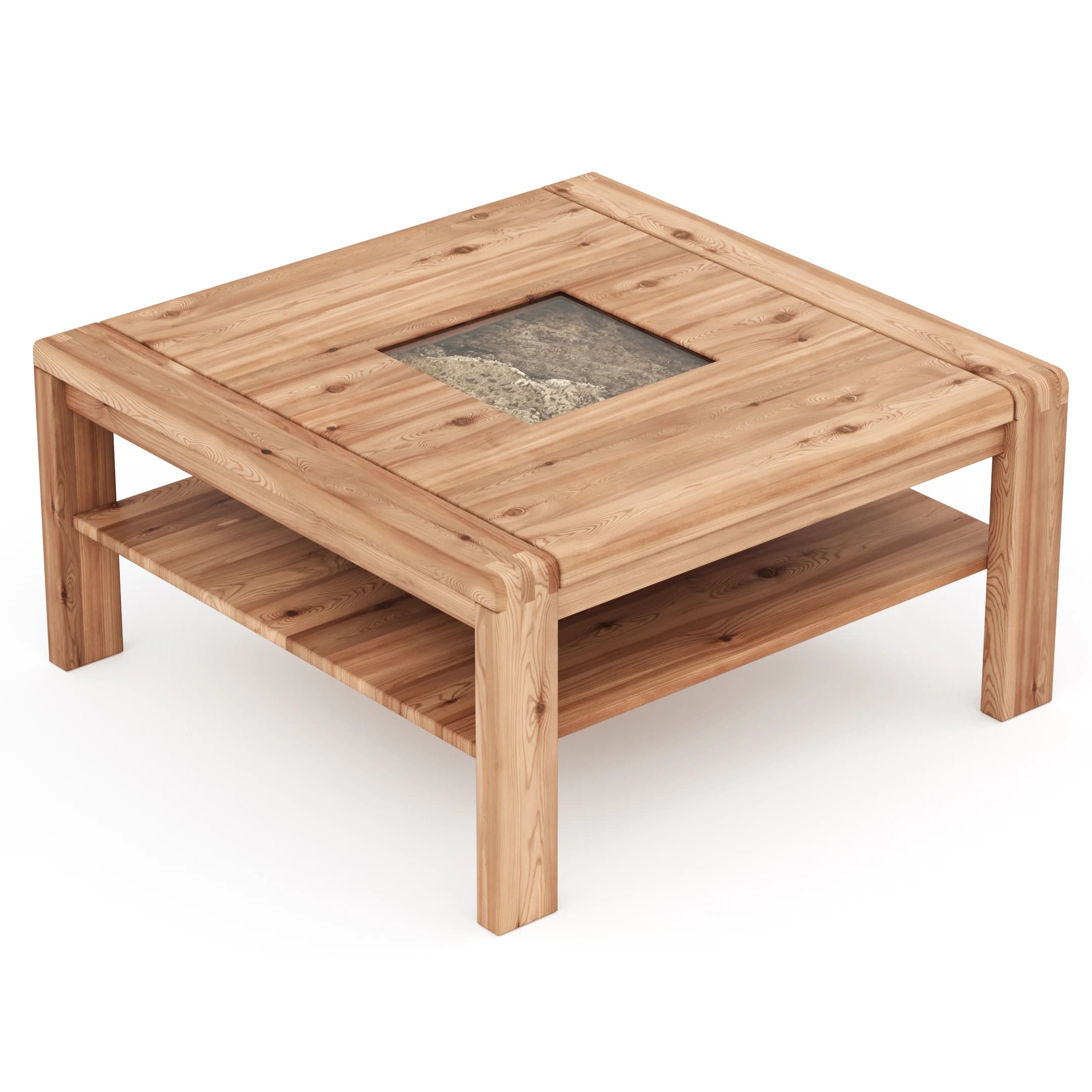 Couchtisch Cartago Soft - BHT ca. 90x45x90 cm, Astbuche massiv, natur geölt