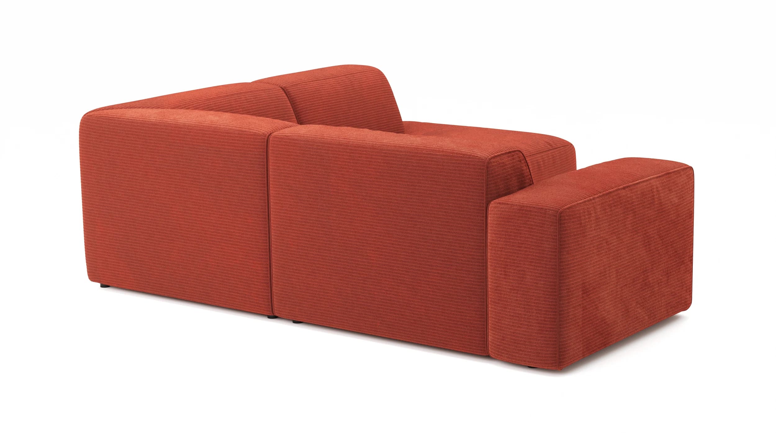 Ecksofa Elementos - 1,5-Sitzer links mit Ecke rechts, Stoff, Campari