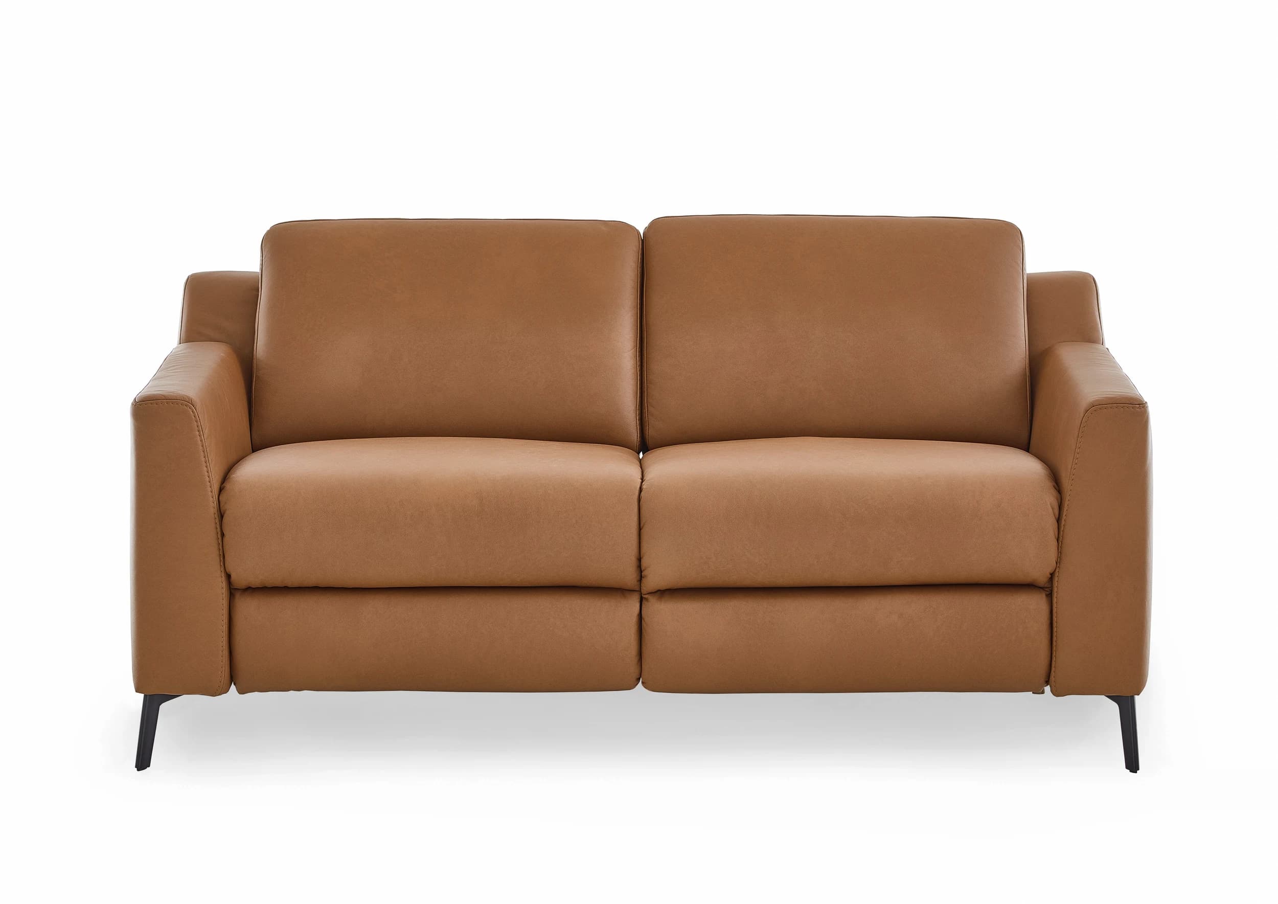 Sofa - 2-Sitzer, Leder, Braun