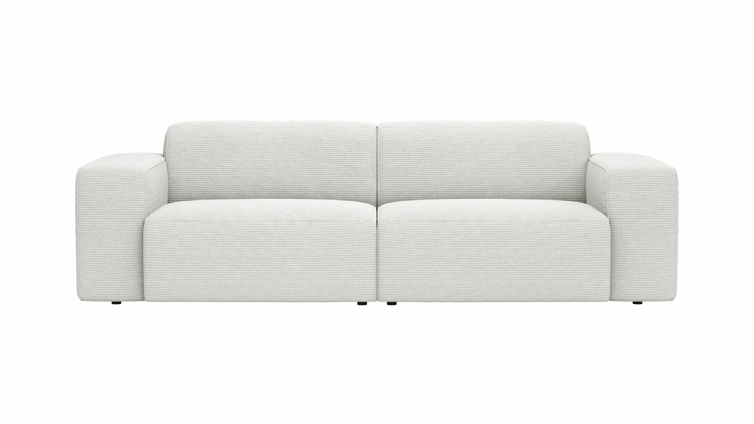 Sofa Elementos - 3-Sitzer XL, Stoff, Weiß