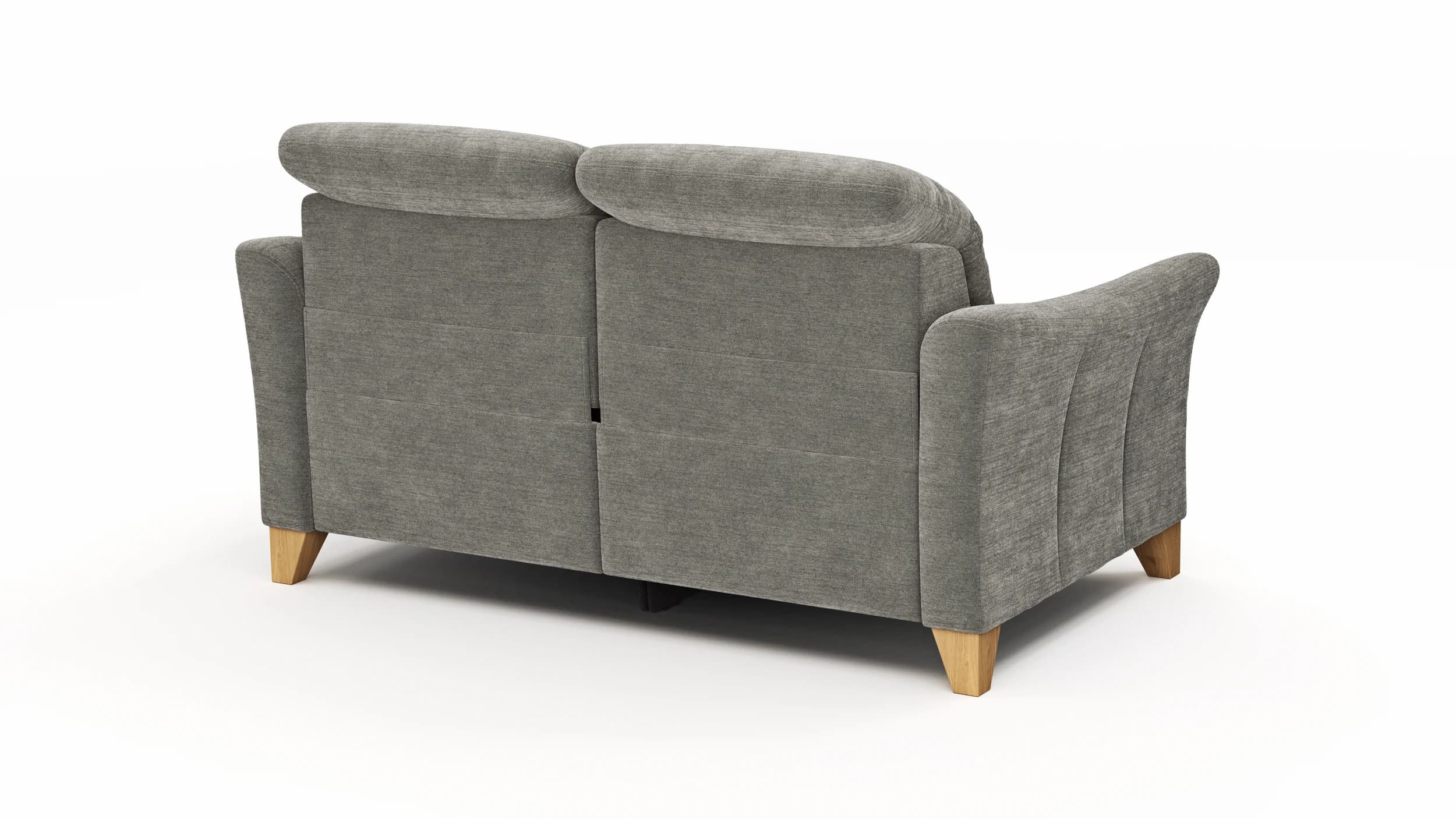 Sofa Canterbury - 2,5-Sitzer inkl. Relaxfunktion/Kopfteil verstellbar (motorisch), Stoff, Silbergrau