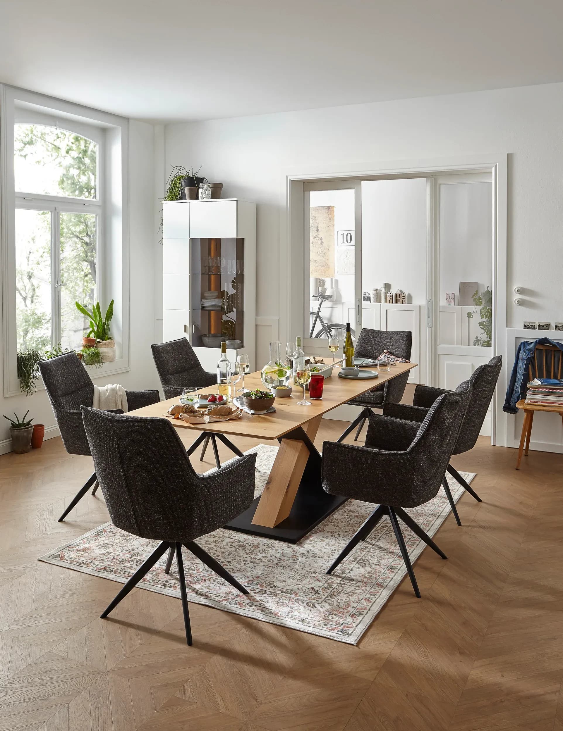 Esstisch Dinner - verlängerbar, LB ca. 140x90cm, Eiche furnier