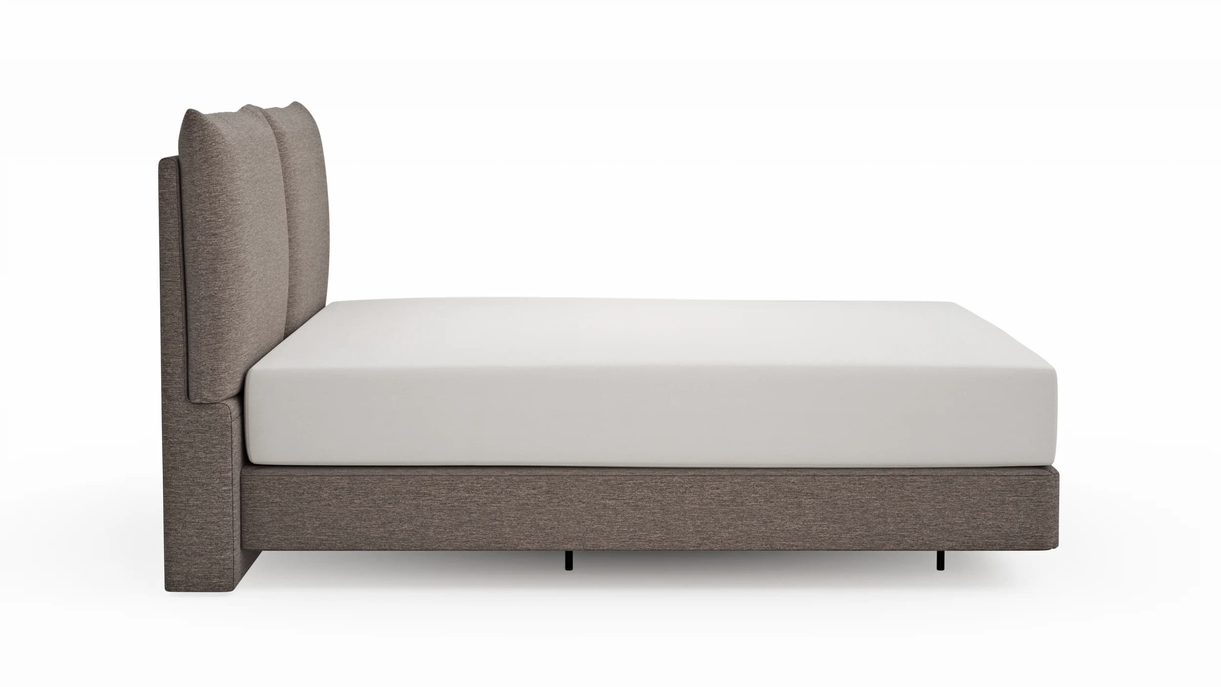 Boxspringbett Alpin - Liegefläche 200x200cm, Stoff, Anthrazit