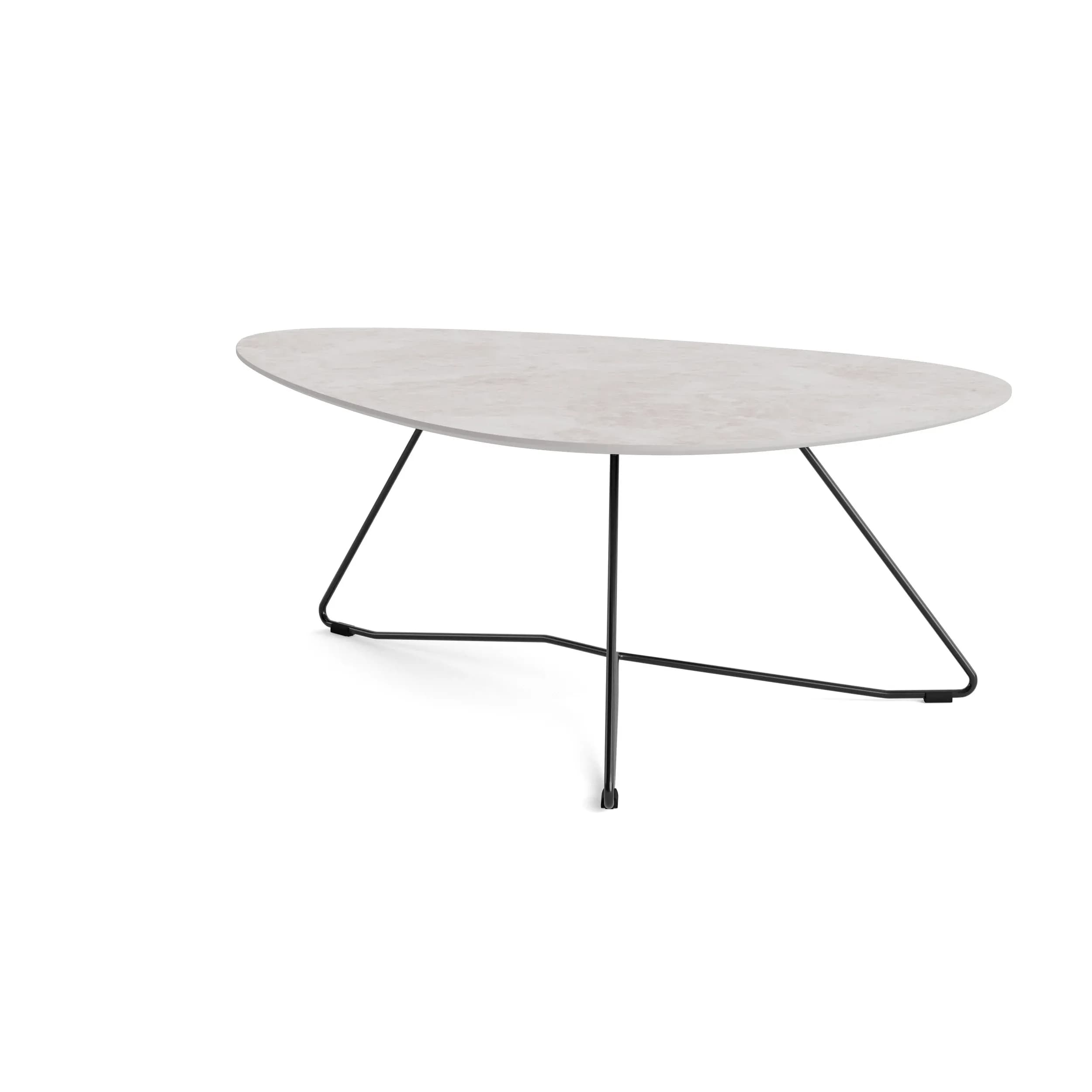 Couchtisch Oliva - LBH ca. 100x70x37 cm, HPL, Creme Natur