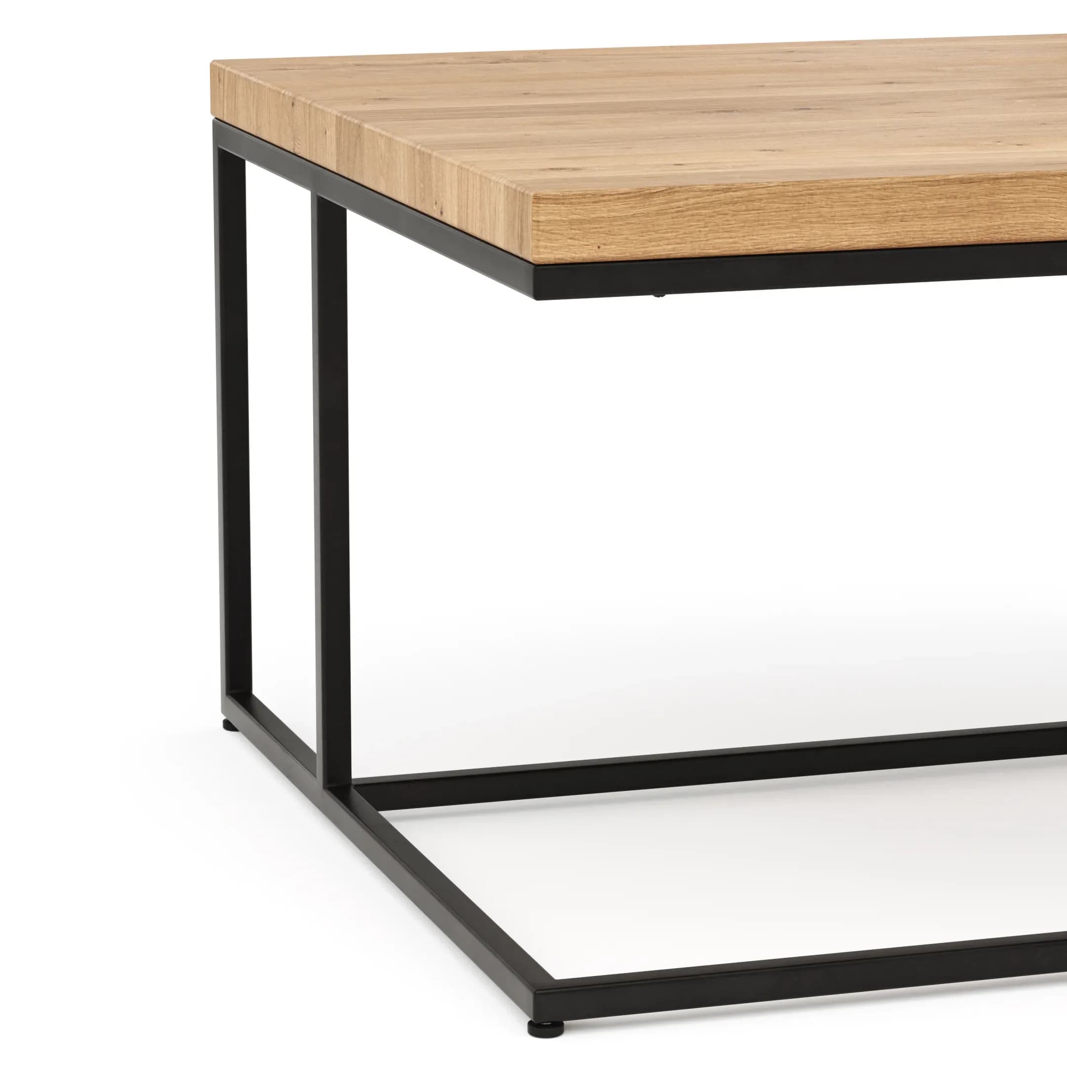 Couchtisch Farmingdale - LBH ca. 75x75x47 cm, Eiche massiv, natur geölt