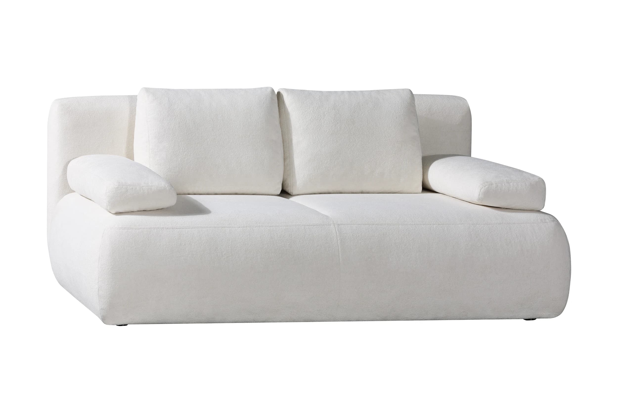 Schlafsofa EM Sintra - Schlaffunktion mit Bettkasten, Stoff, Natur