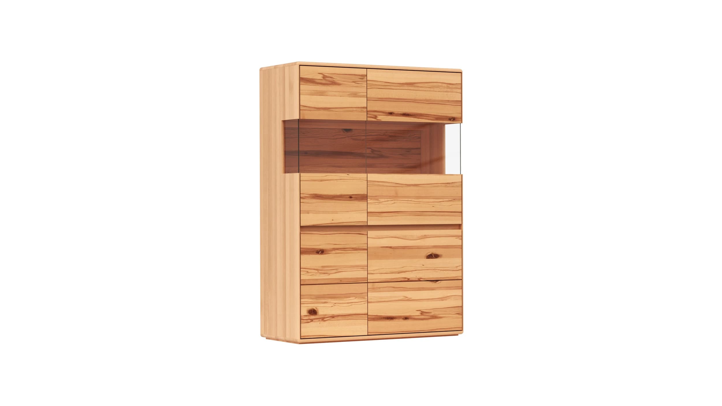 Highboard Hillsboro - Buche/Kernbuche natur, geölt
