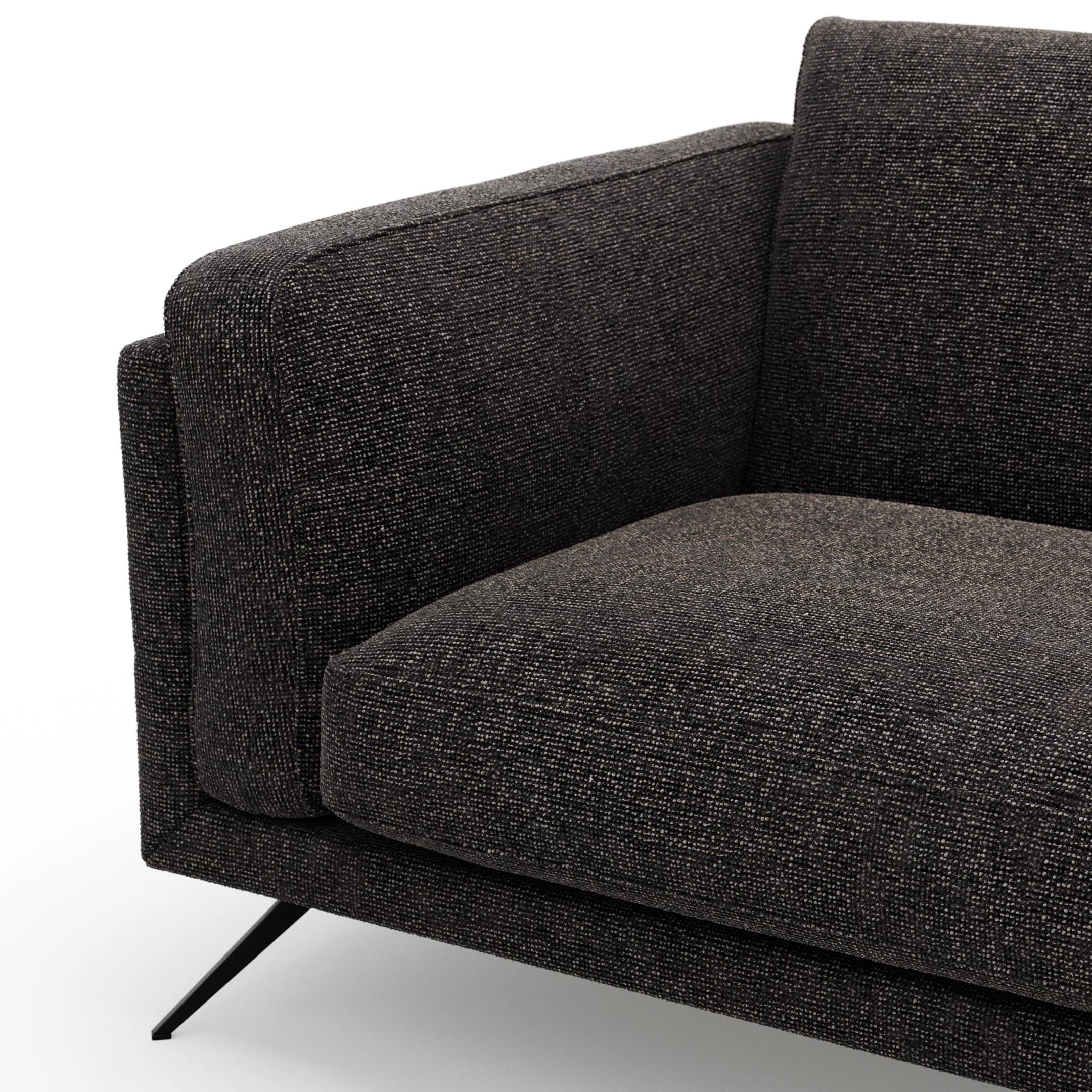 Sofa Valdemoro - 3-Sitzer, Stoff, Anthrazit