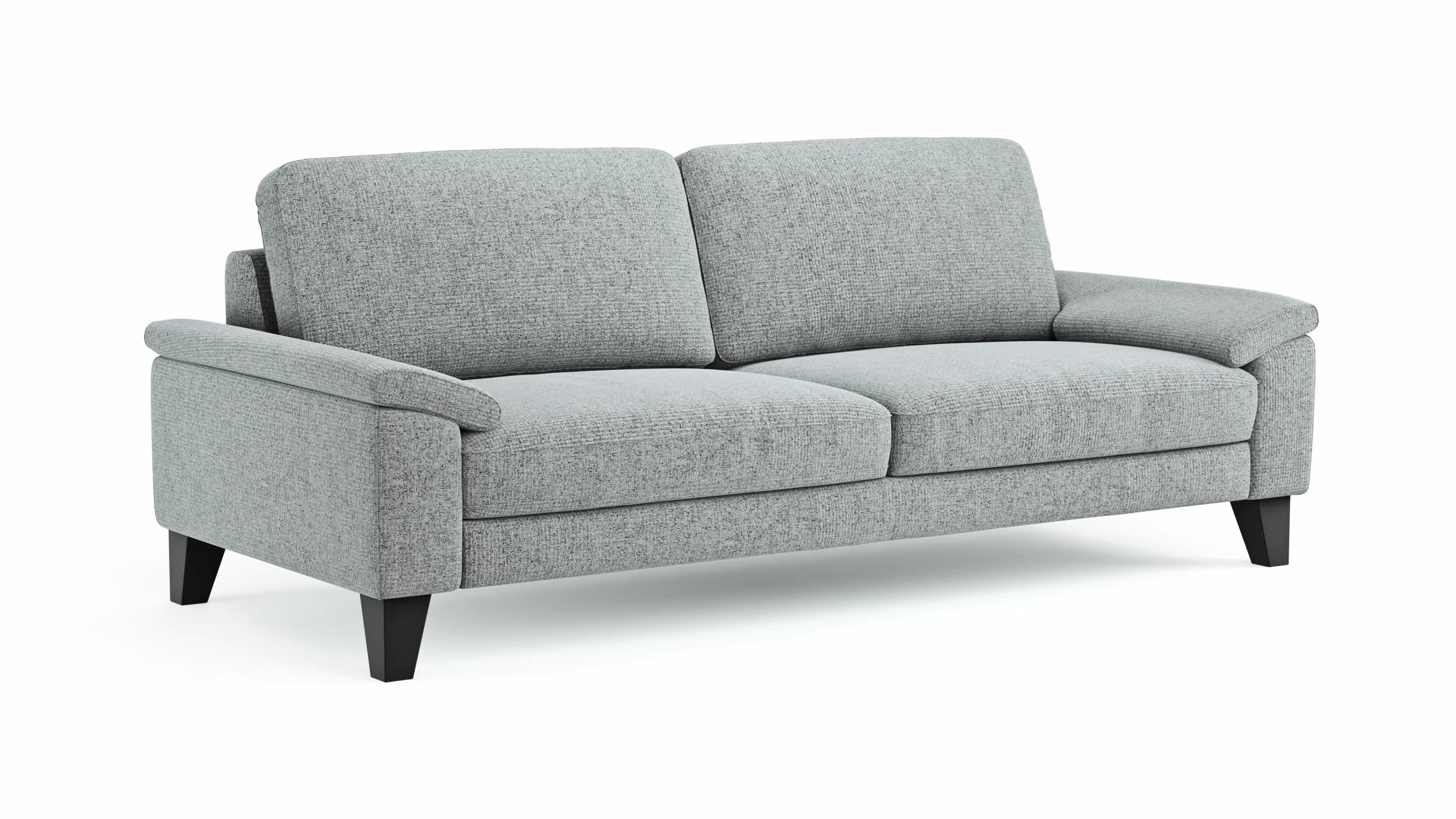 Sofa Oviedo - 3-Sitzer, Stoff, Hellgrau
