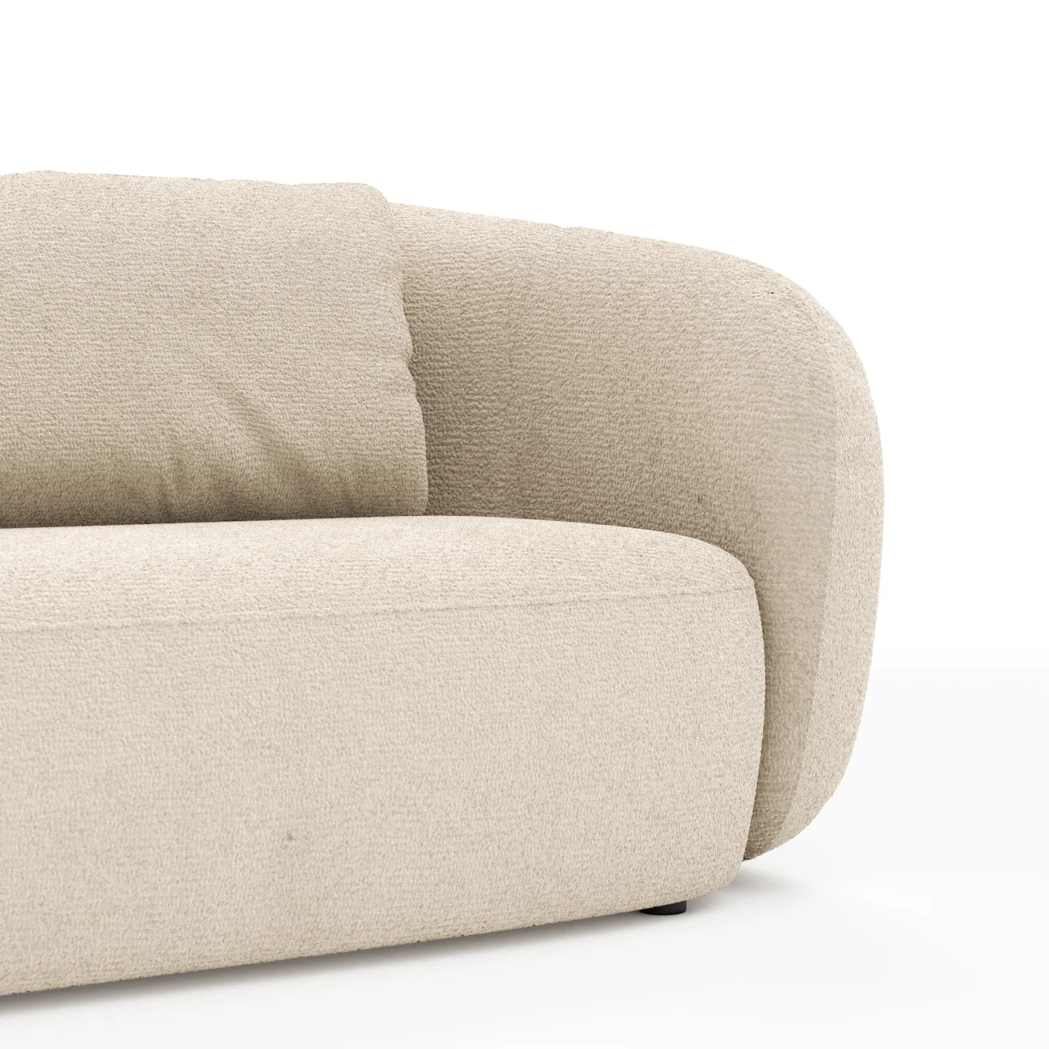 Sofa Karasu - 3-Sitzer, Stoff, Natur