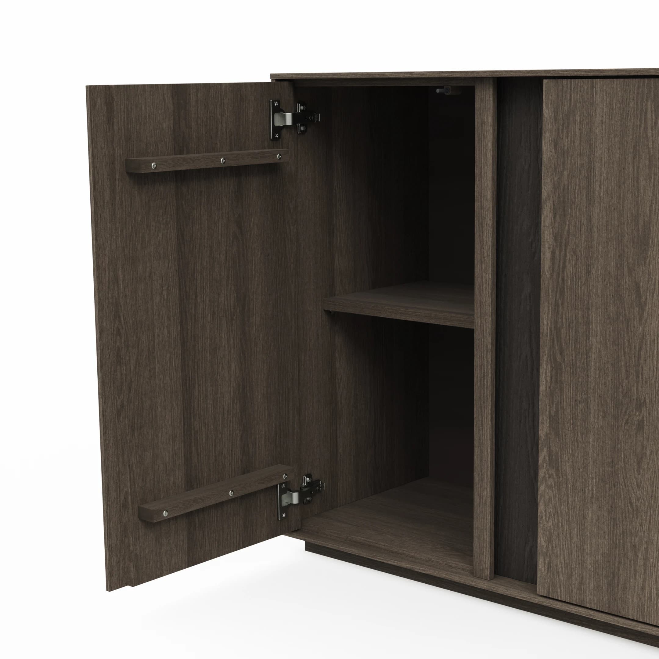 Sideboard Saratoga - Buche massiv, silbergrau geölt