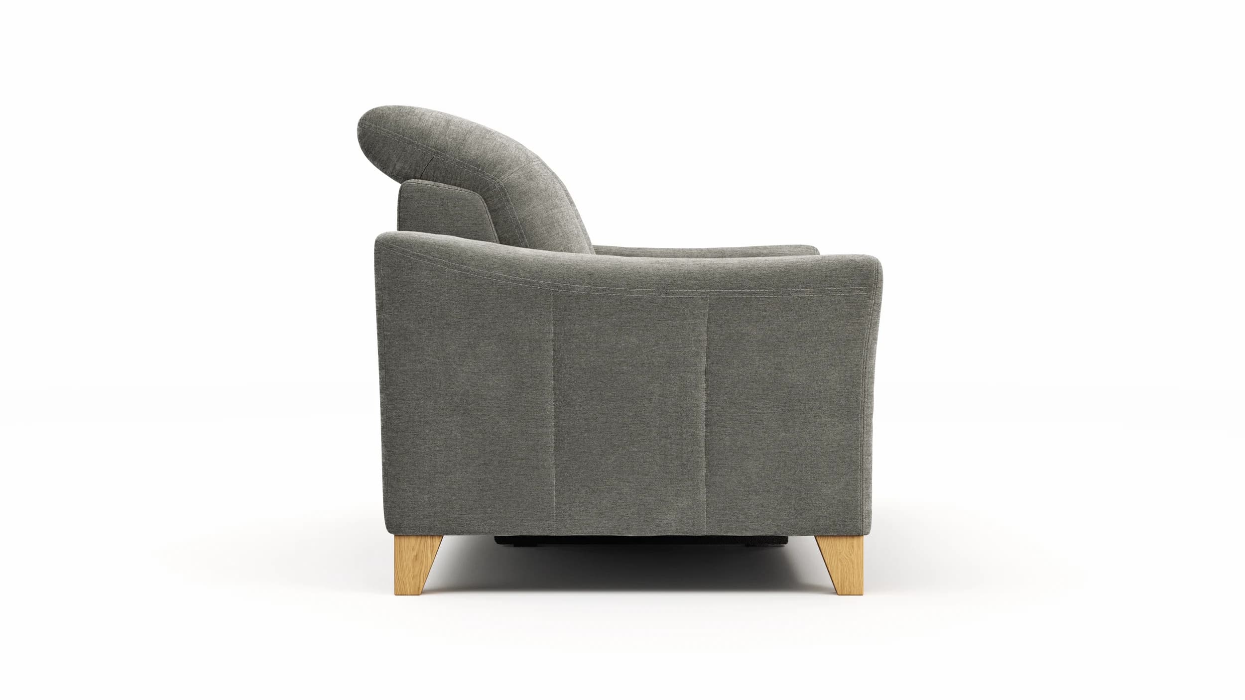 Sofa Canterbury - 2,5-Sitzer inkl. Relaxfunktion/Kopfteil verstellbar (motorisch), Stoff, Silbergrau