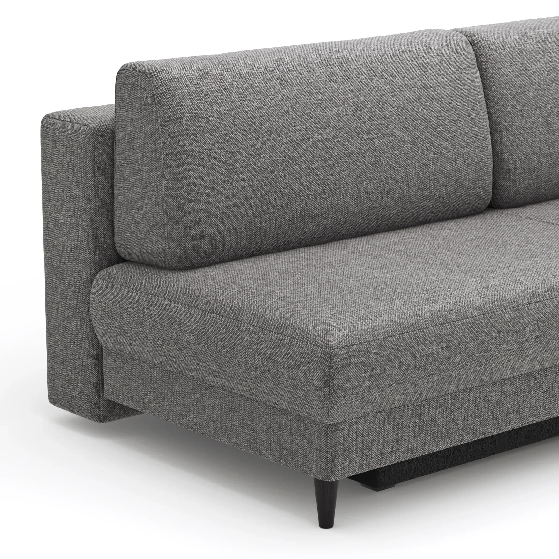 Schlafsofa Salema - 3-Sitzer mit Schlaffunktion (Liegefläche ca. 150x200 cm), Stoff, Graphit