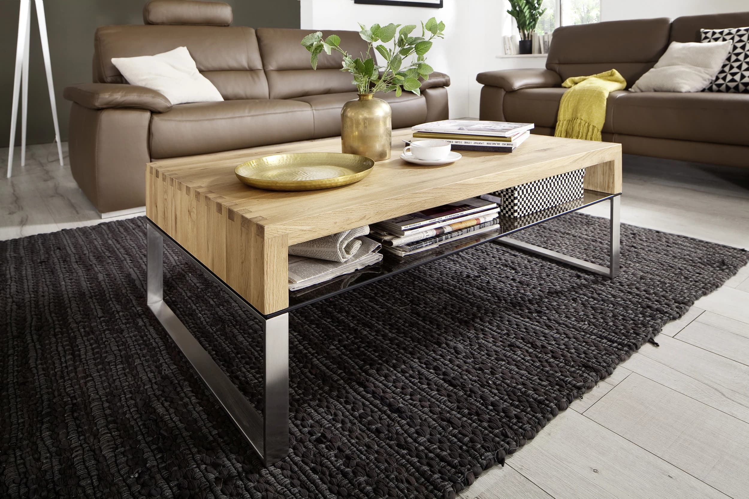 Couchtisch - LBH ca. 110x70x39 cm, Asteiche massiv