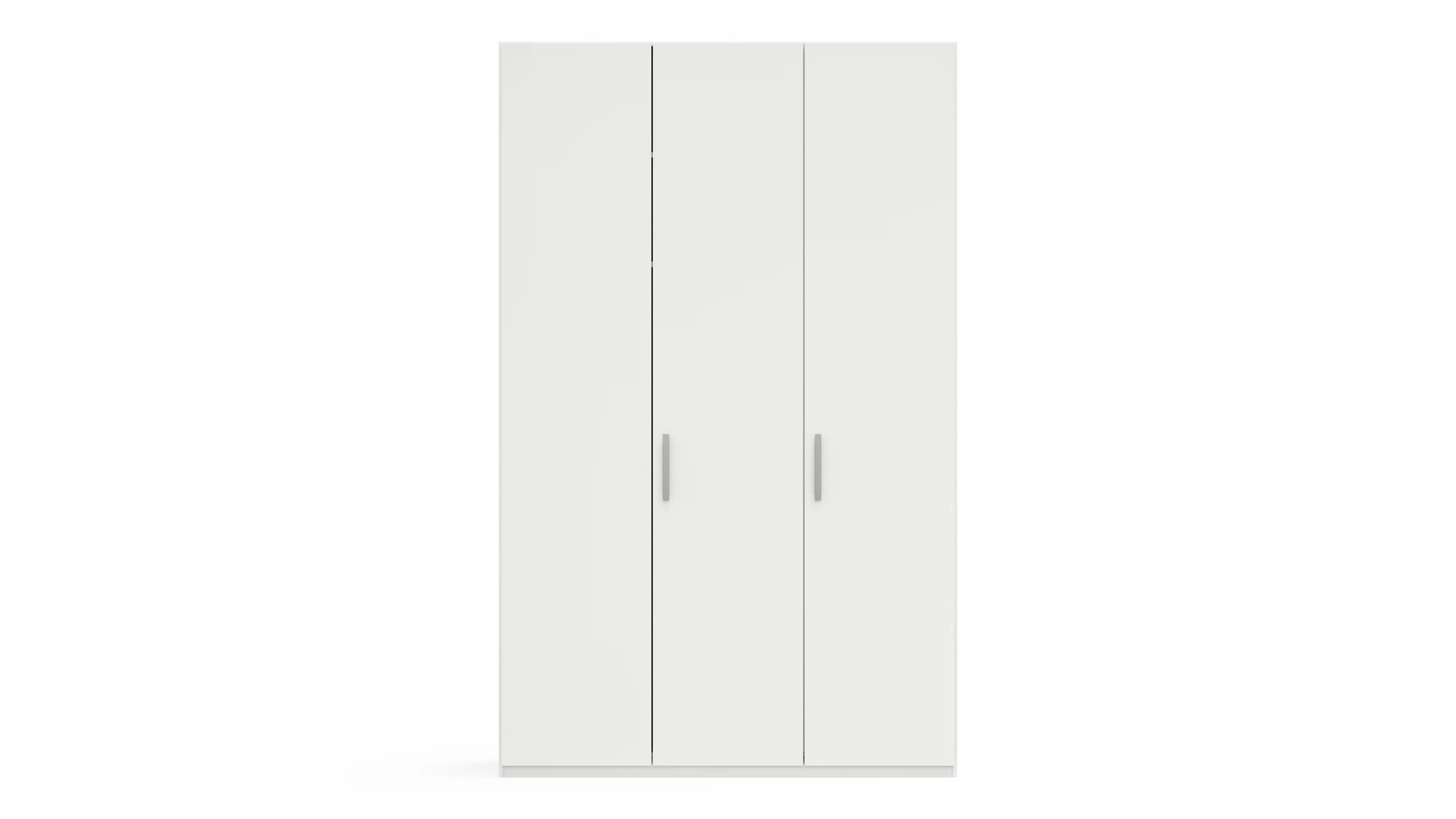 Drehtürenschrank Viana - B. ca. 151 cm, Lack, Weiß