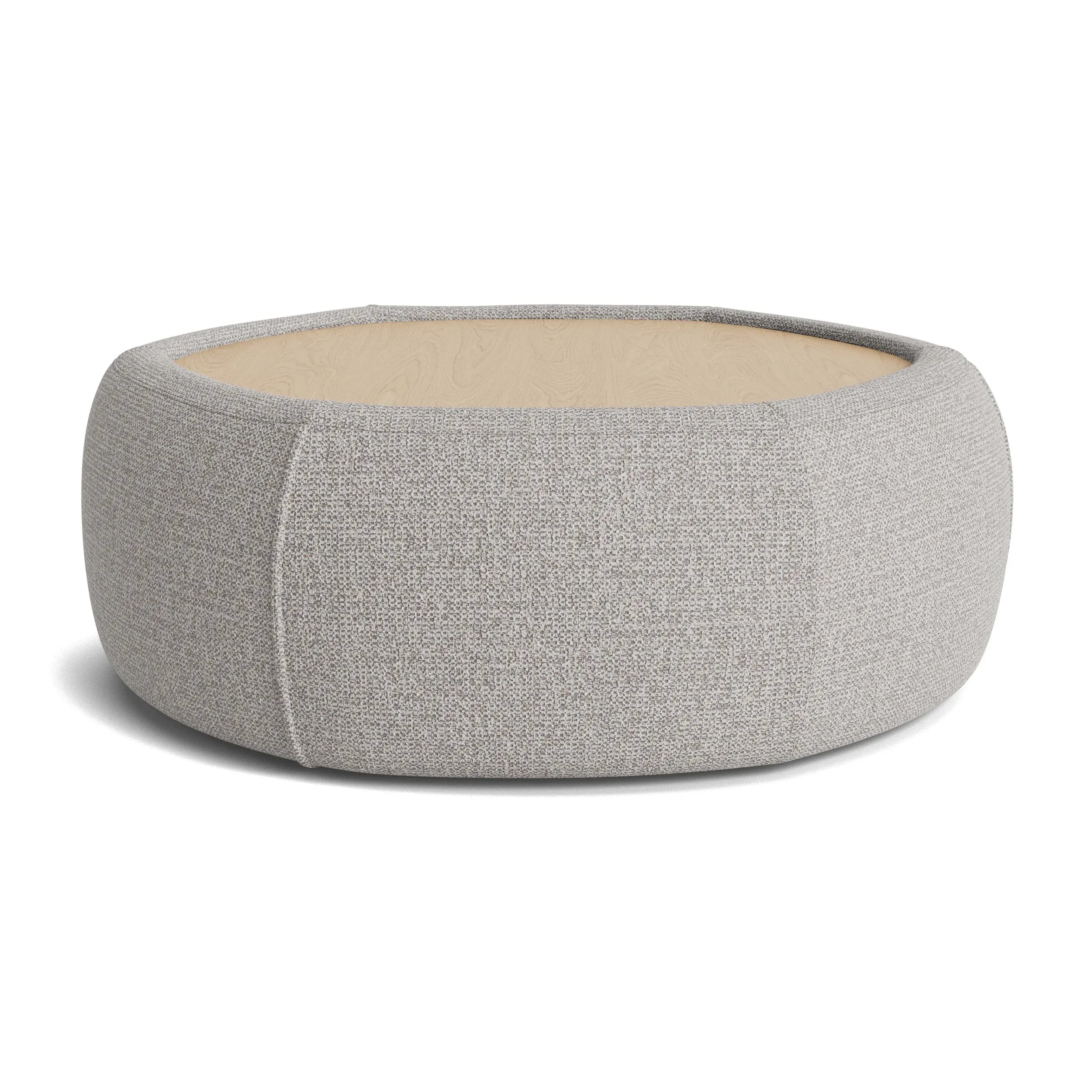 Hocker Serava/Honey - Large, mit Platte, Stoff, Grau