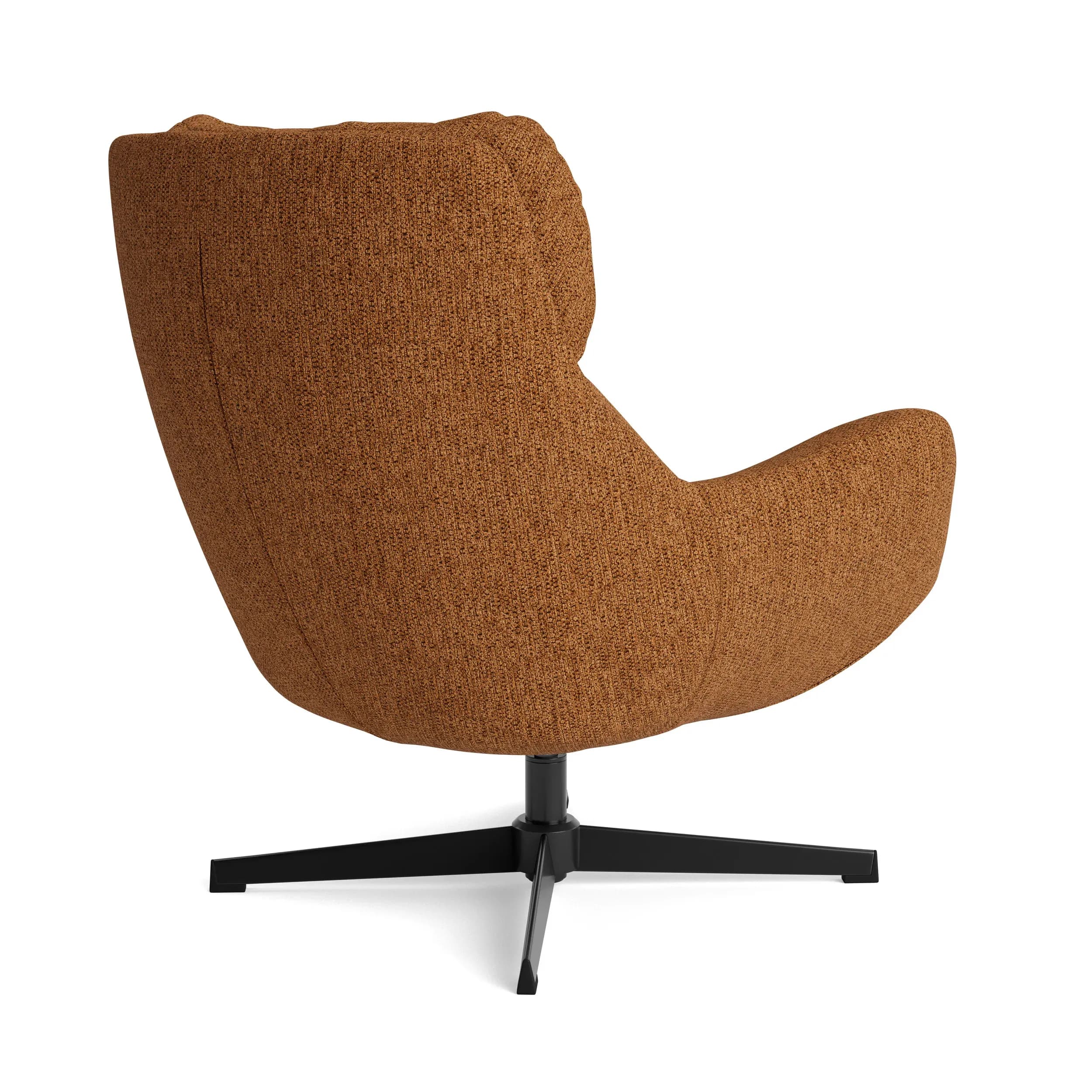 Sessel Erya - drehbar, Stoff, Cognac