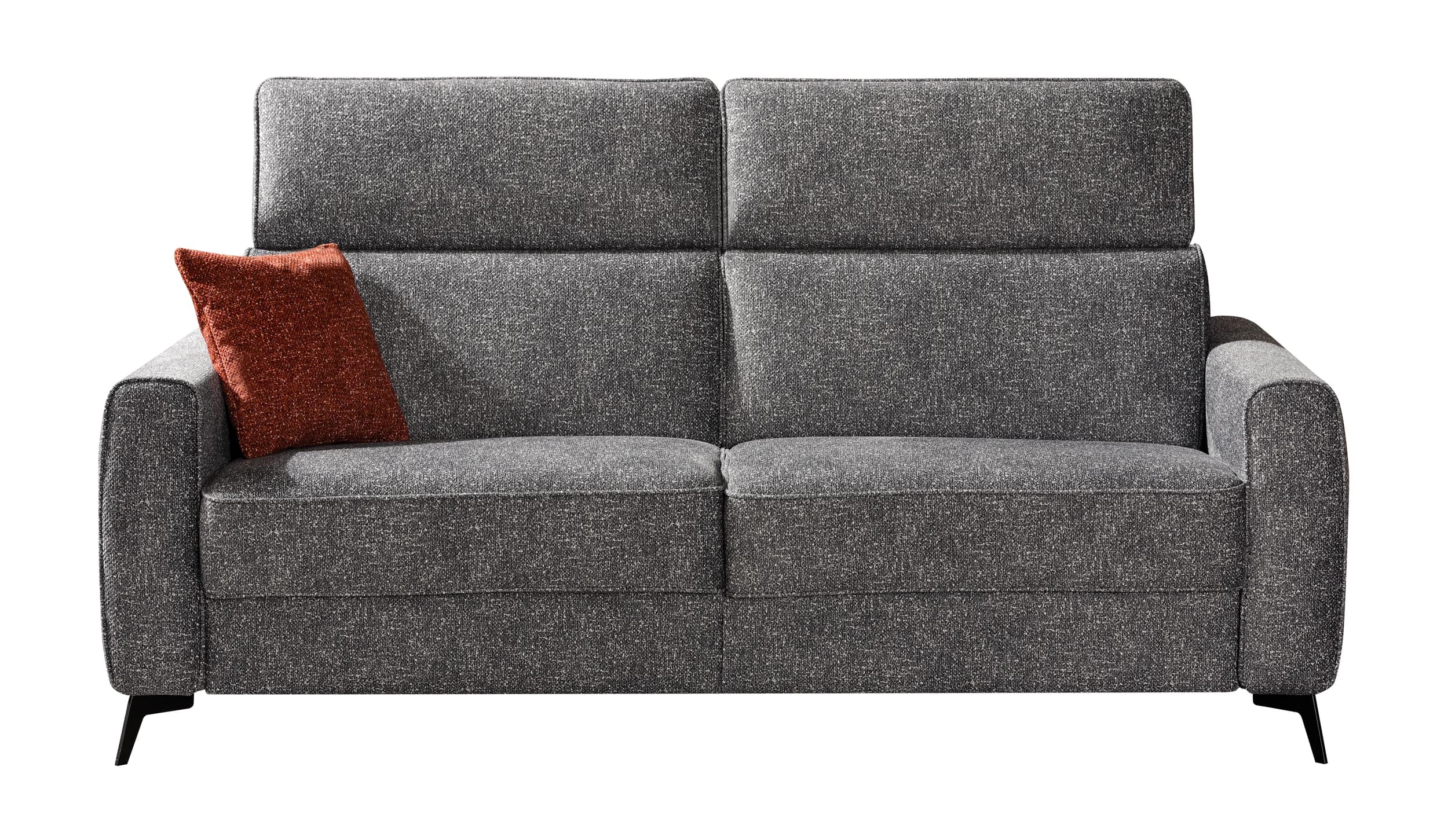 Schlafsofa EM Seipa - Kopfteil verstellbar, Stoff, Grau