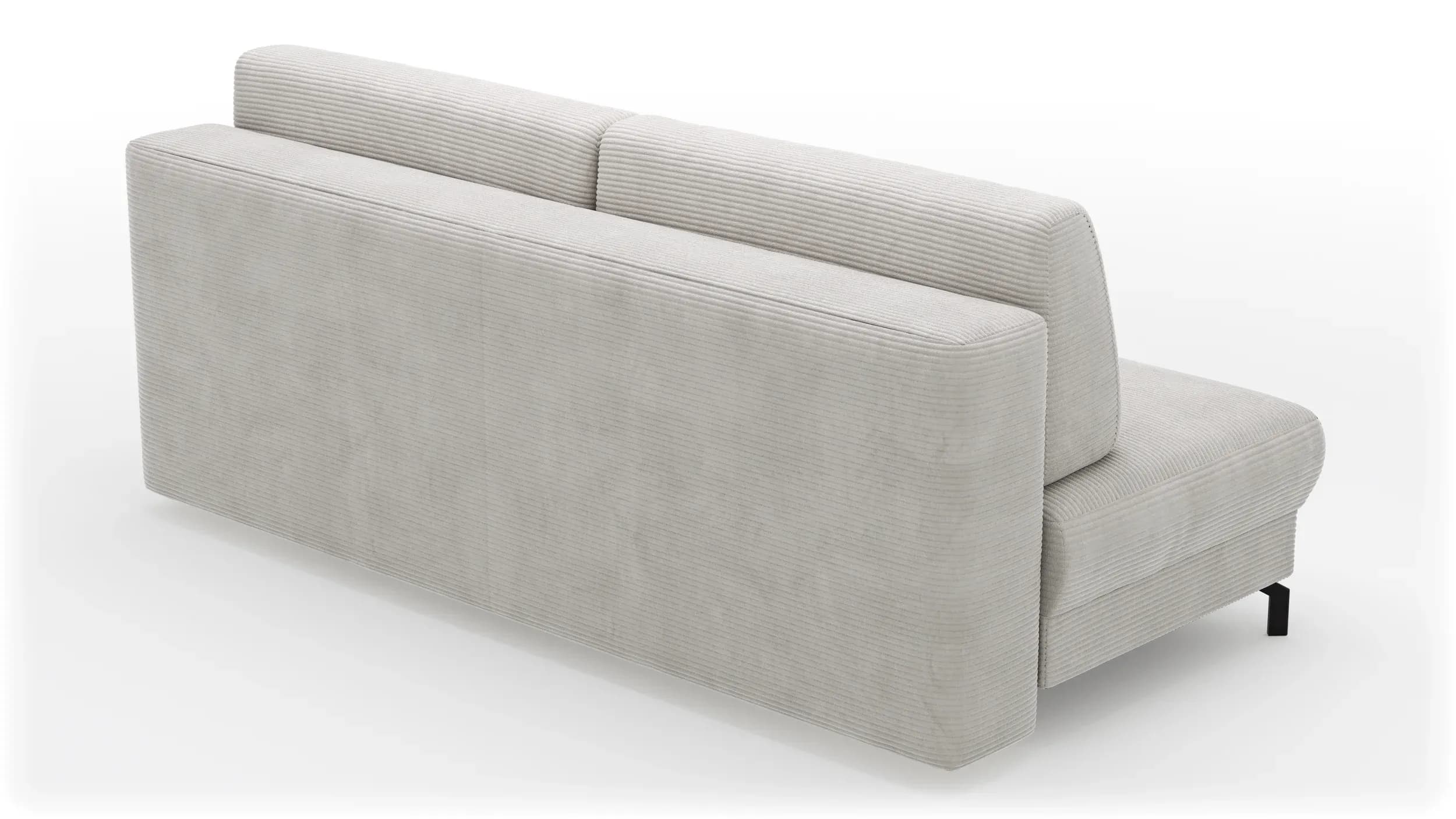 Schlafsofa Salema - 3-Sitzer mit Schlaffunktion (Liegefläche ca. 140x200 cm), Stoff, Weiß