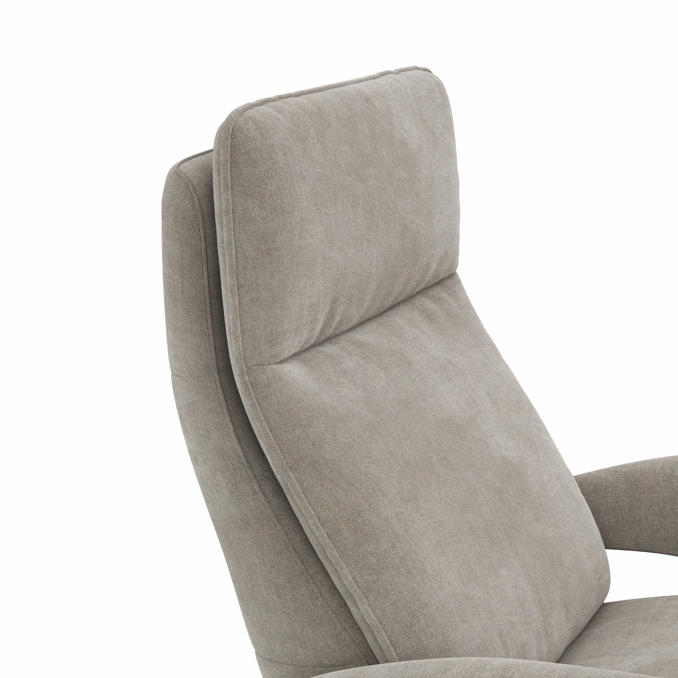 Sessel Tulsa Relax - Größe M, inkl. Fußteil/Rückenlehne verstellbar (motorisch), inkl. Kopfteilverstellung, Stoff, Graubeige