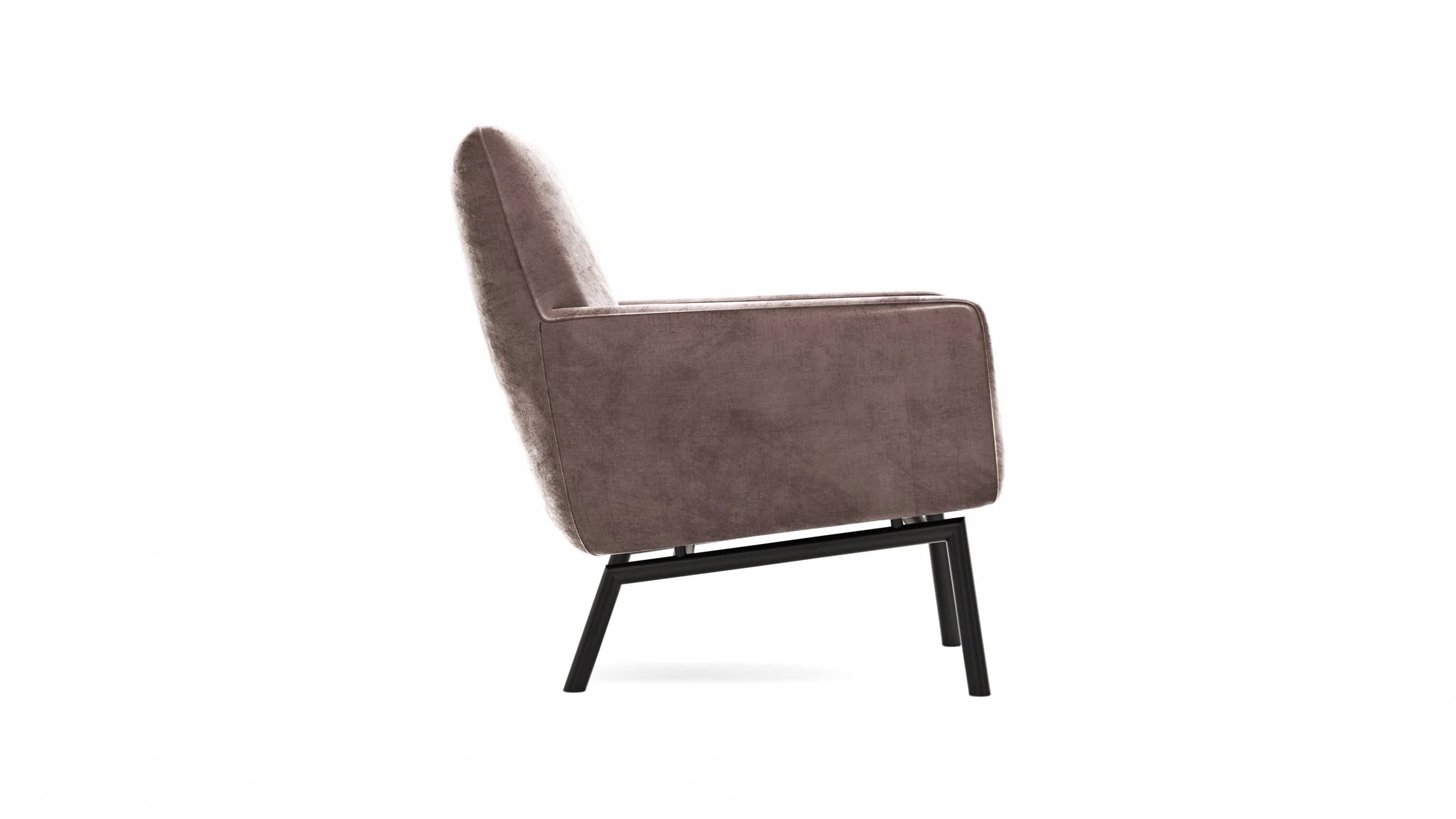 Sessel Matina - Größe L, Velour, Mauve