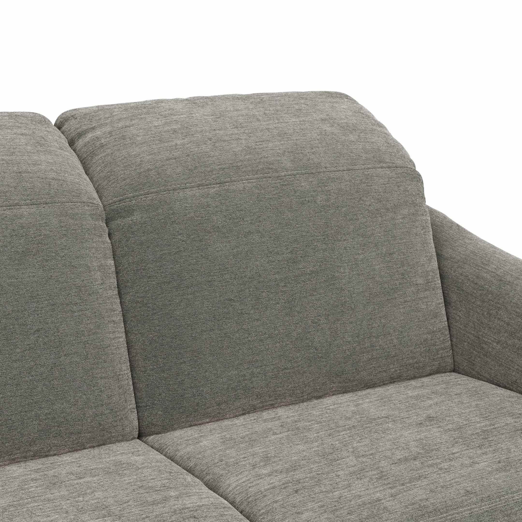 Sofa Canterbury - Recamiere rechts, Stoff, Silbergrau