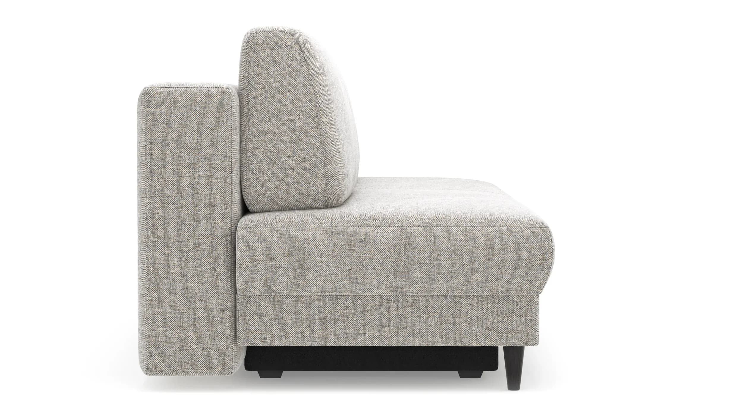 Schlafsofa Salema - 3-Sitzer mit Schlaffunktion (Liegefläche ca. 140x200 cm), Stoff, Kiesel