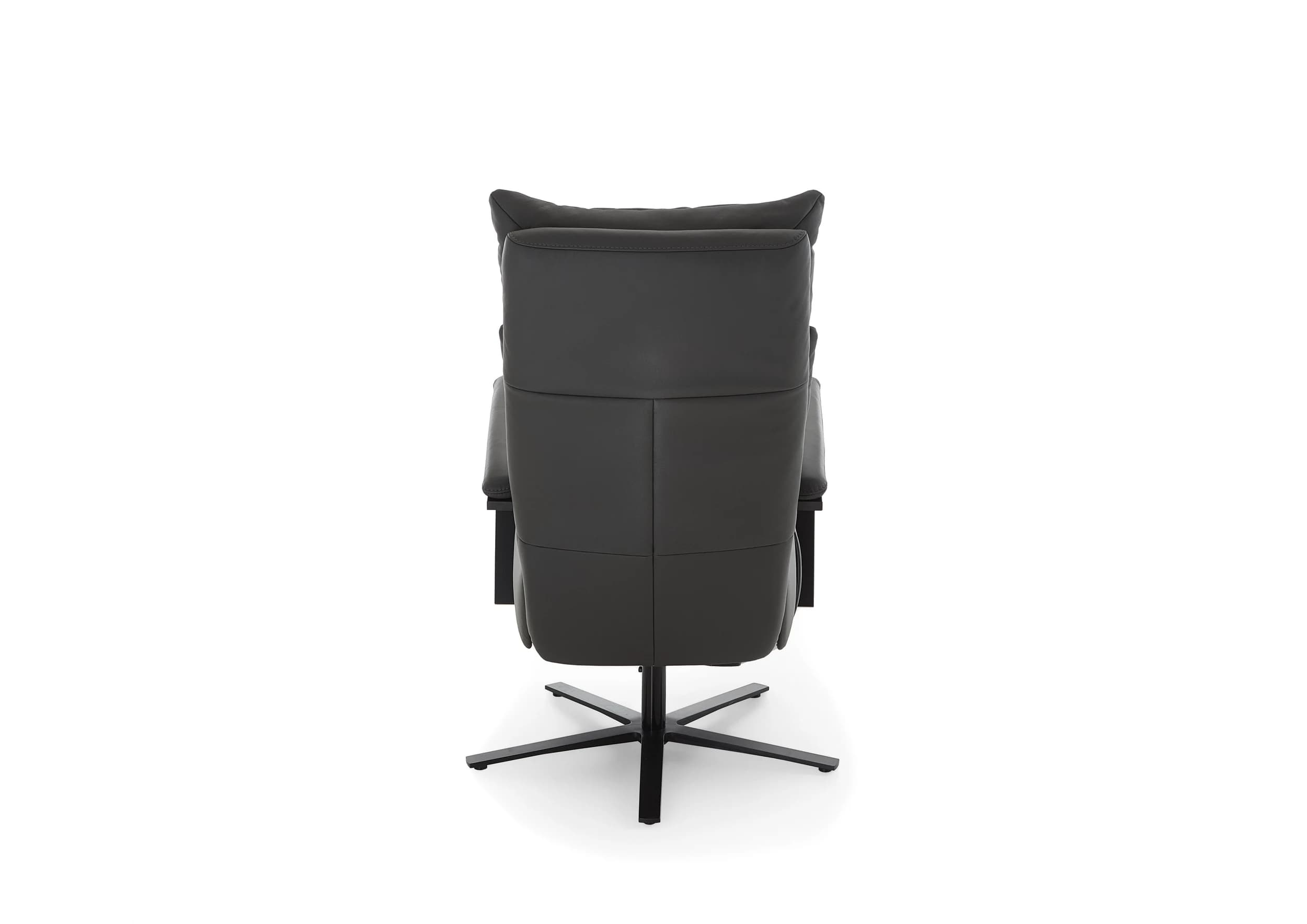 Sessel - Größe L, Relaxfunktion, Leder Anthrazit