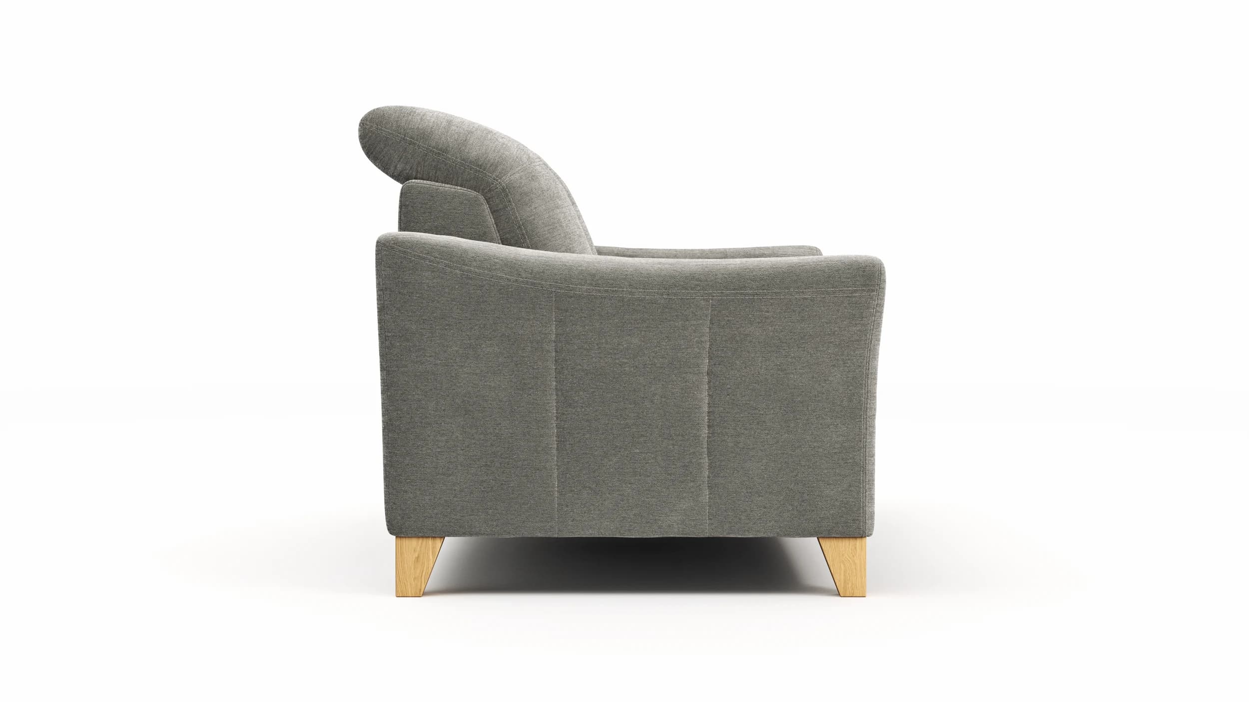 Sofa Canterbury - 2,5-Sitzer, Stoff, Silbergrau