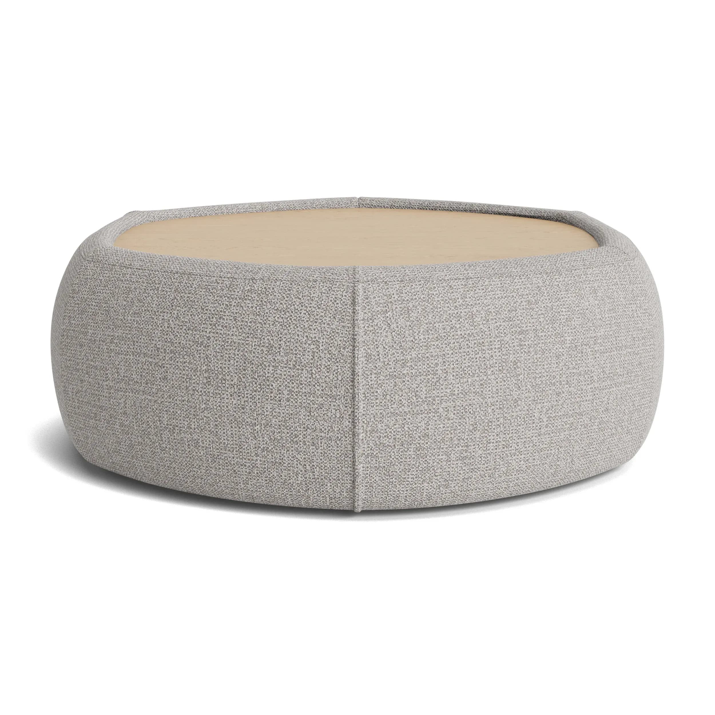 Hocker Serava/Honey - Large, mit Platte, Stoff, Grau