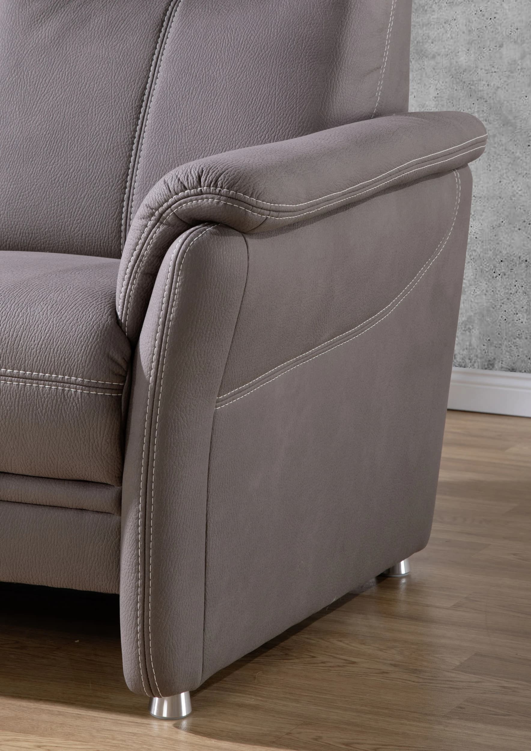 Sofa - 2-Sitzer, Stoff, Braun