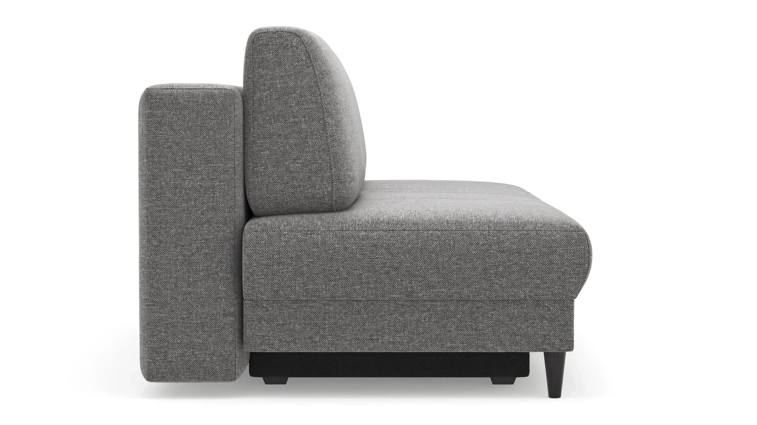 Schlafsofa Salema - 3-Sitzer mit Schlaffunktion (Liegefläche ca. 150x200 cm), Stoff, Graphit