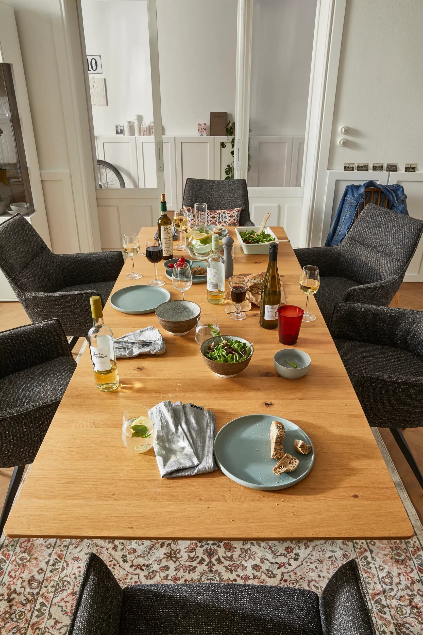 Esstisch Dinner - verlängerbar, LB ca. 140x90cm, Eiche furnier